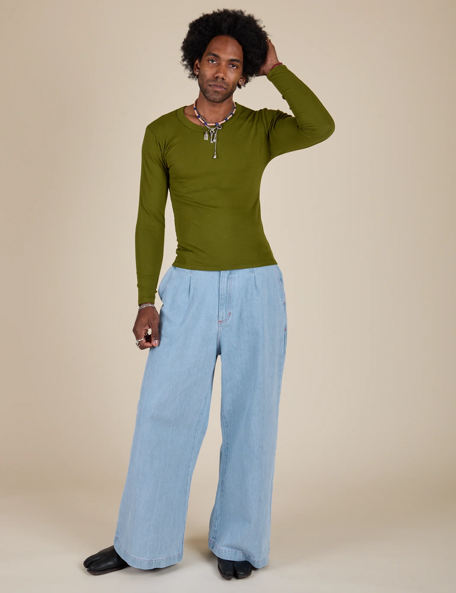 Long Sleeve Baby Tee - Summer Olive - Image 22