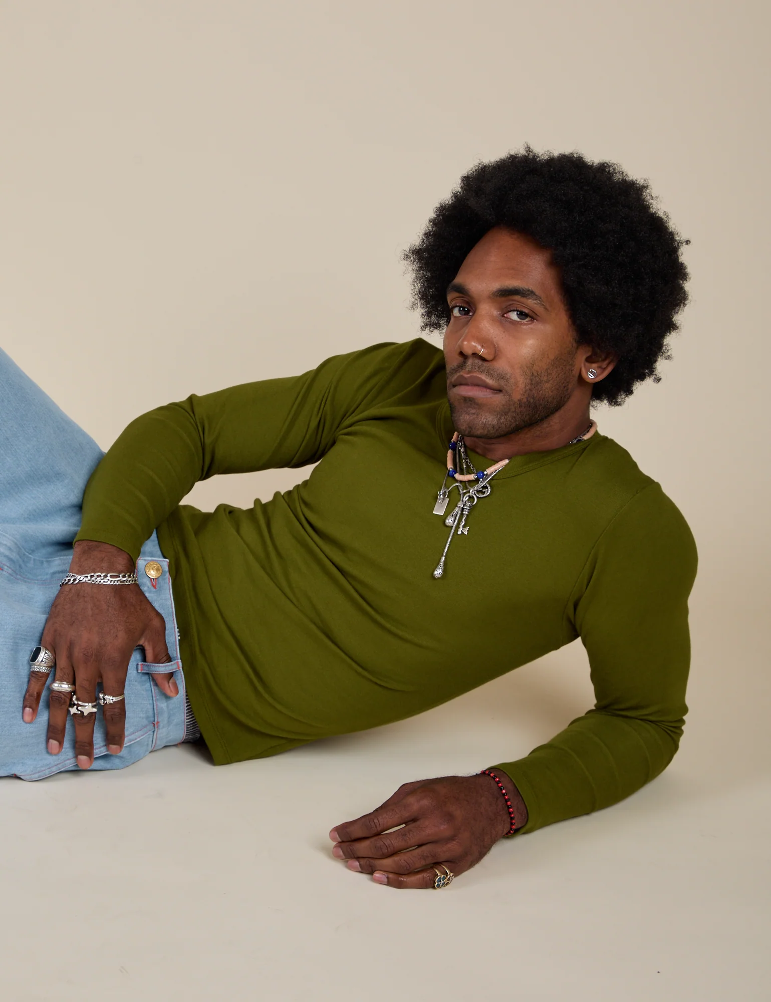 Long Sleeve Baby Tee - Summer Olive - Image 27