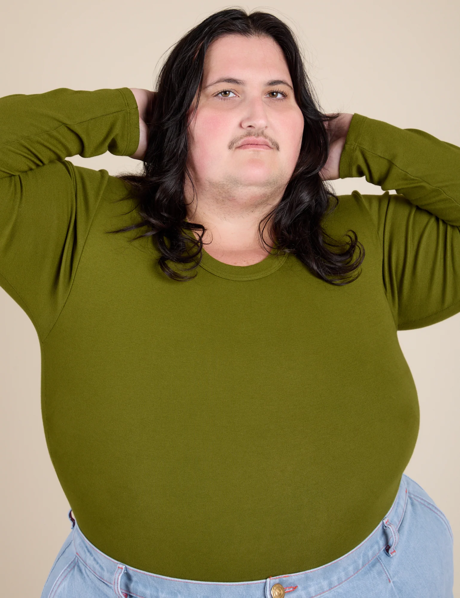 Long Sleeve Baby Tee - Summer Olive - Image 30