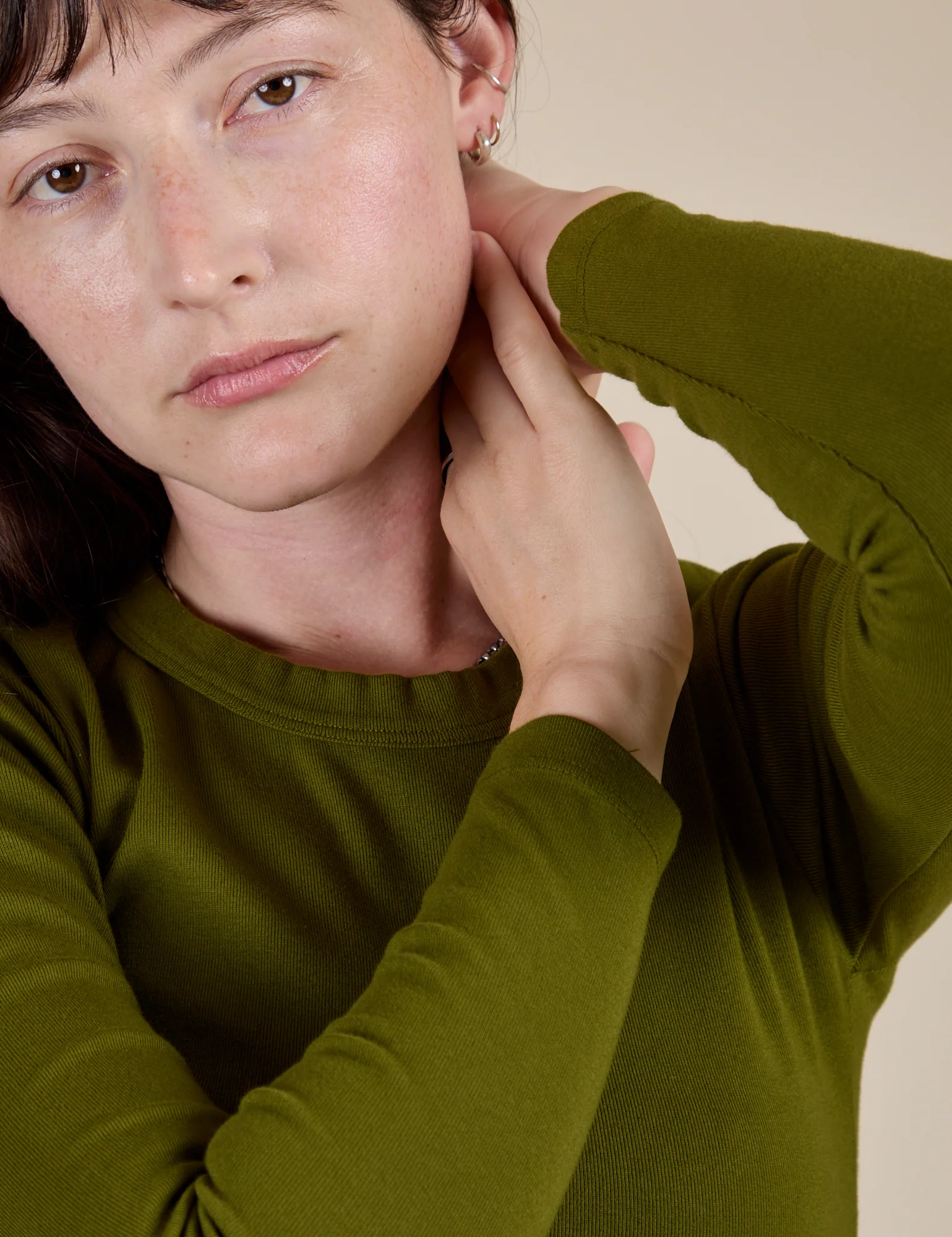 Long Sleeve Baby Tee - Summer Olive - Image 6