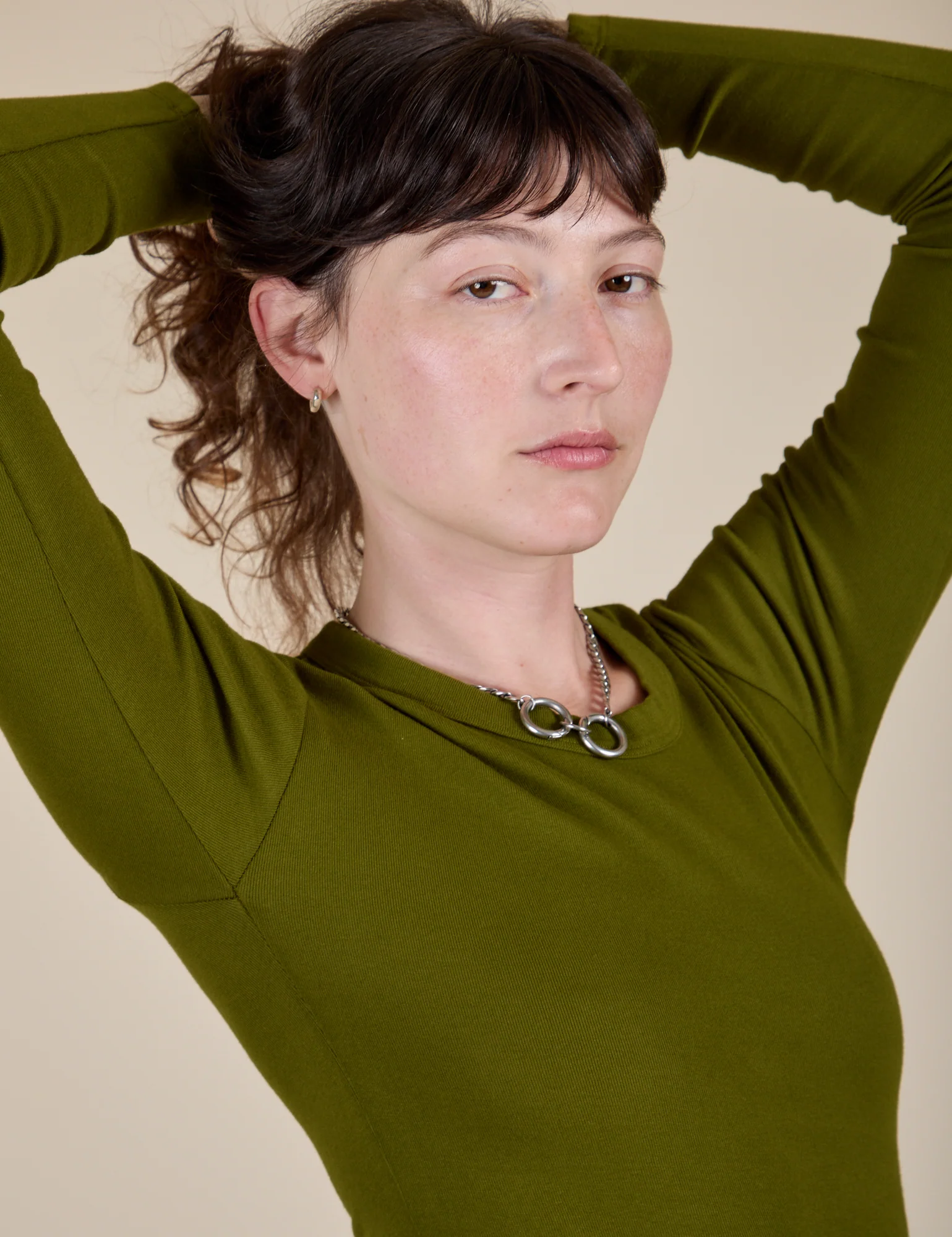 Long Sleeve Baby Tee - Summer Olive - Image 8