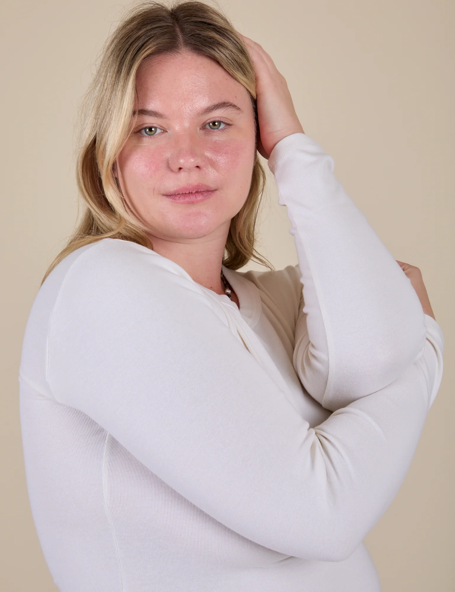 Long Sleeve Baby Tee - Vintage Tee White - Image 10