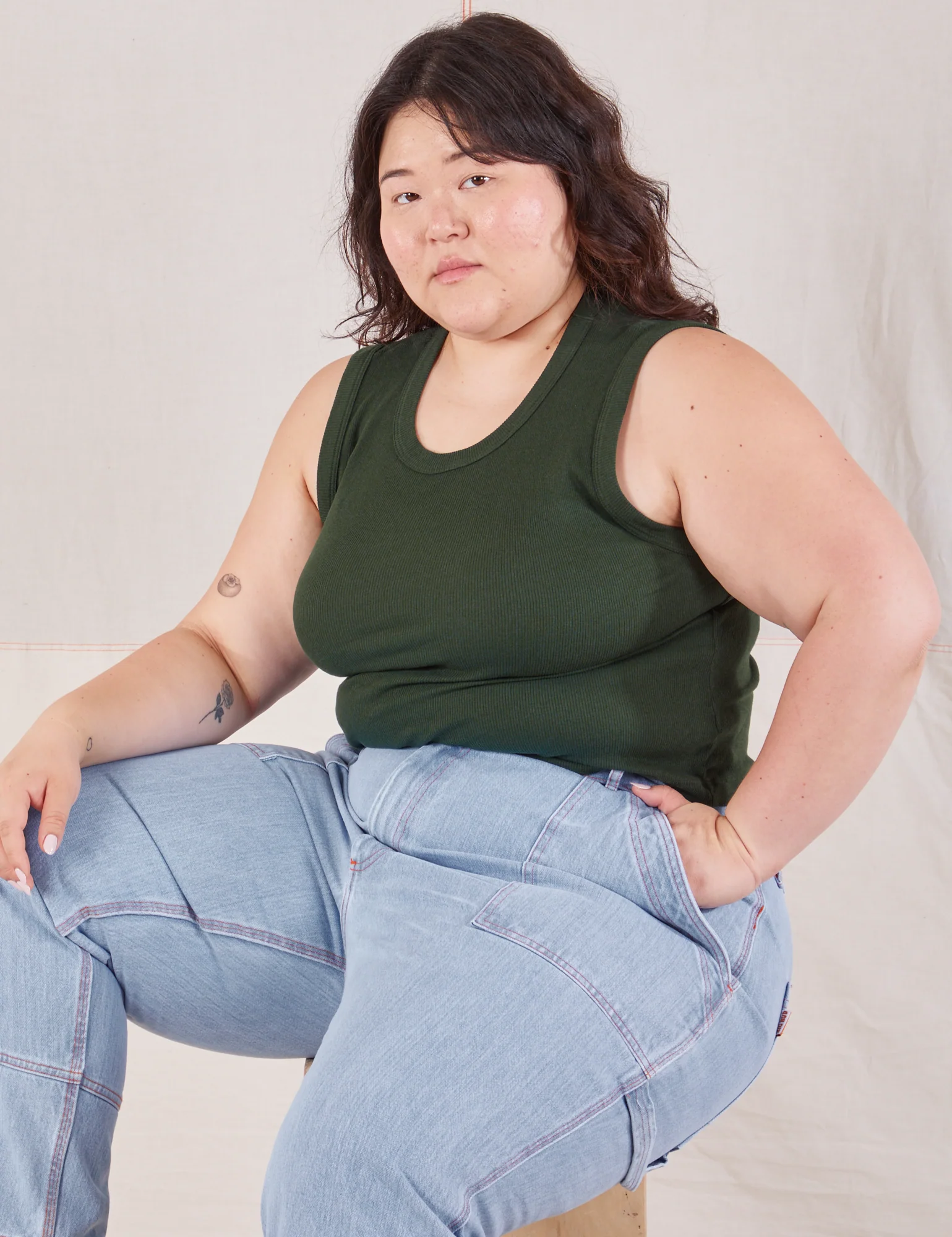 Muscle Tee - Swamp Green - Image 12