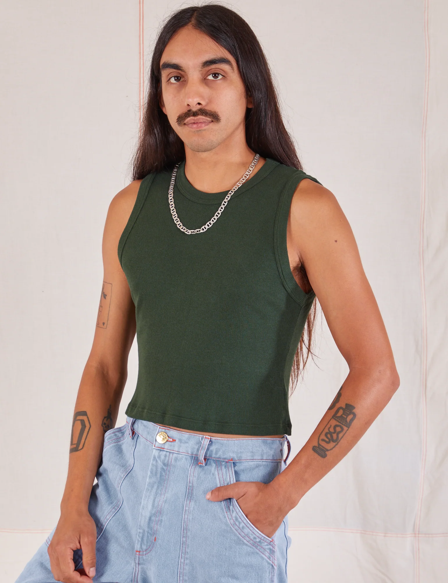 Muscle Tee - Swamp Green - Image 14