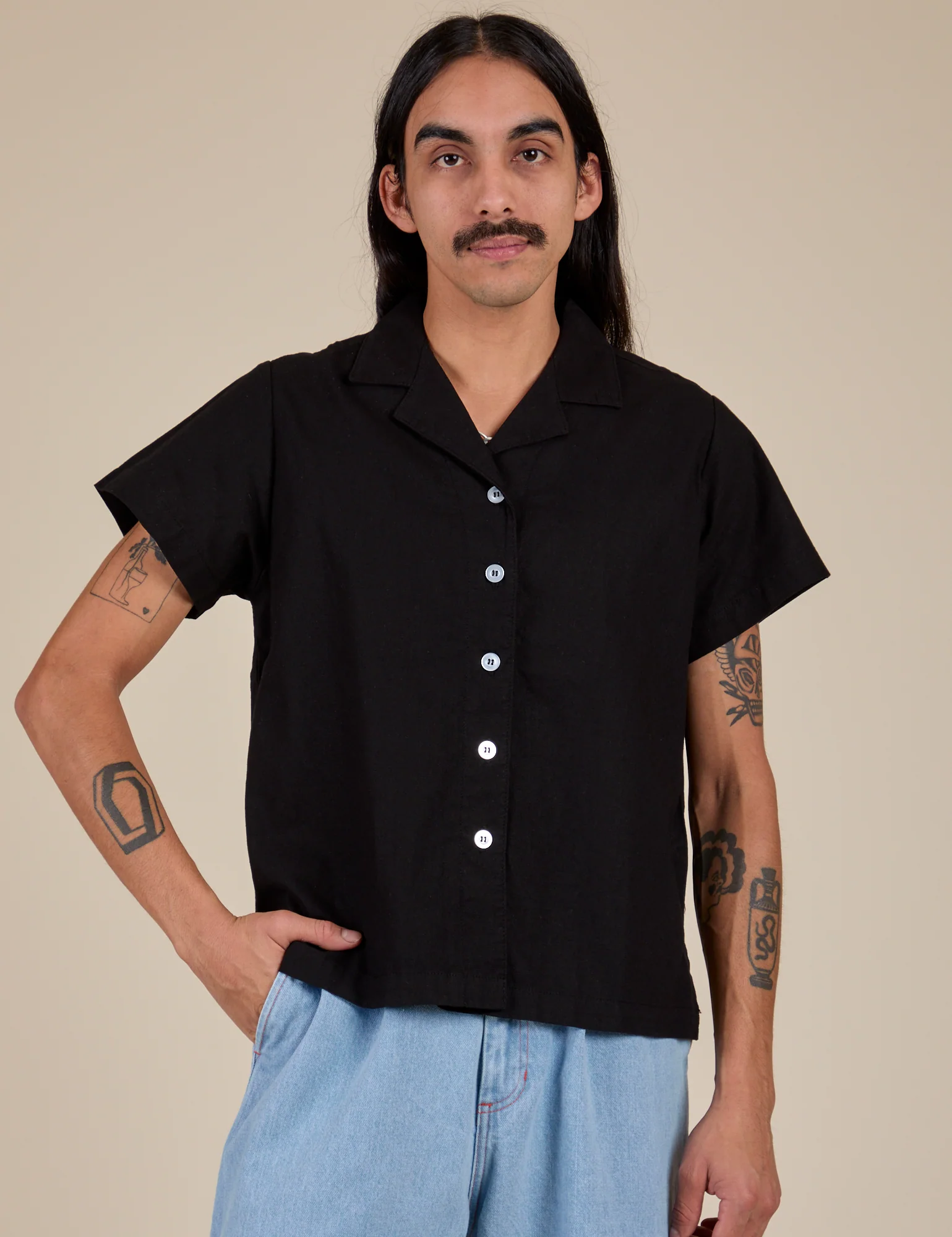 Pantry Button-Up - Basic Black - Image 12