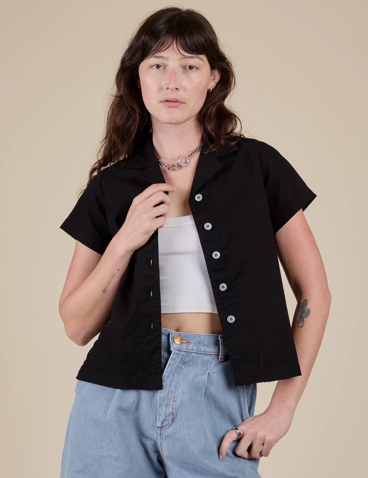 Pantry Button-Up - Basic Black - Image 18