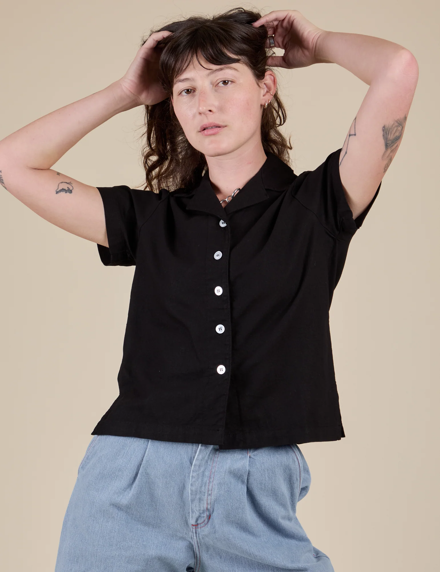 Pantry Button-Up - Basic Black - Image 20