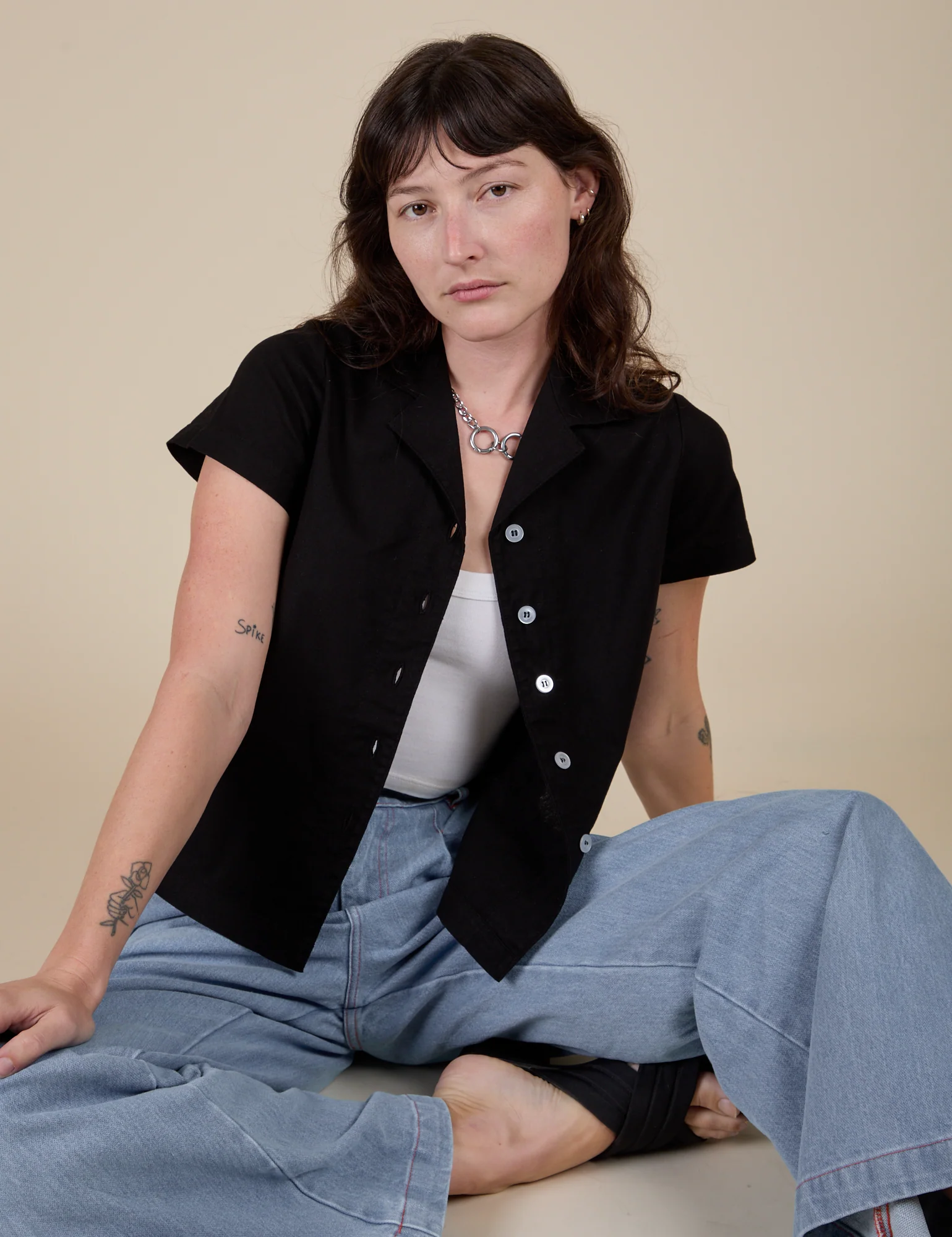 Pantry Button-Up - Basic Black - Image 26