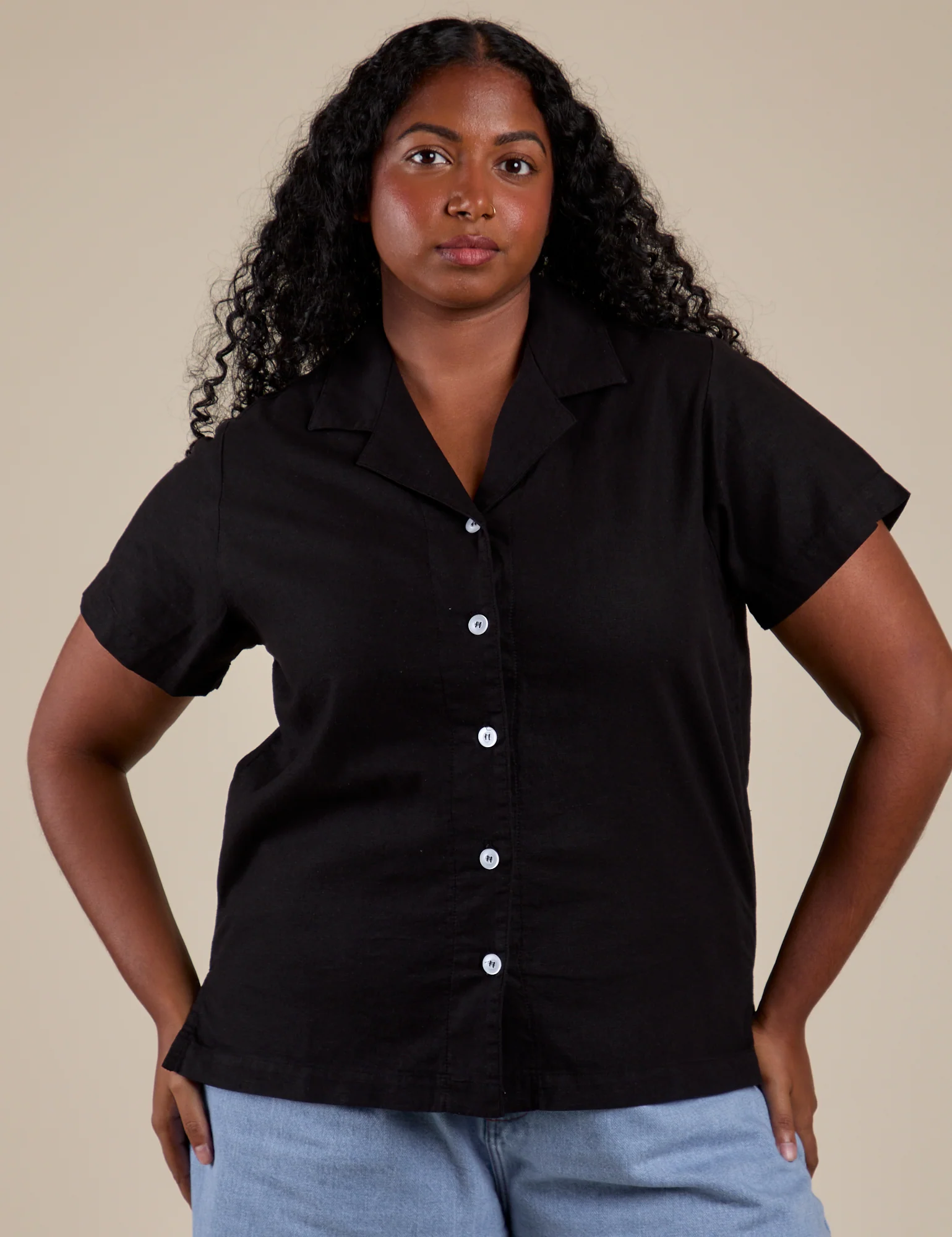 Pantry Button-Up - Basic Black - Image 4