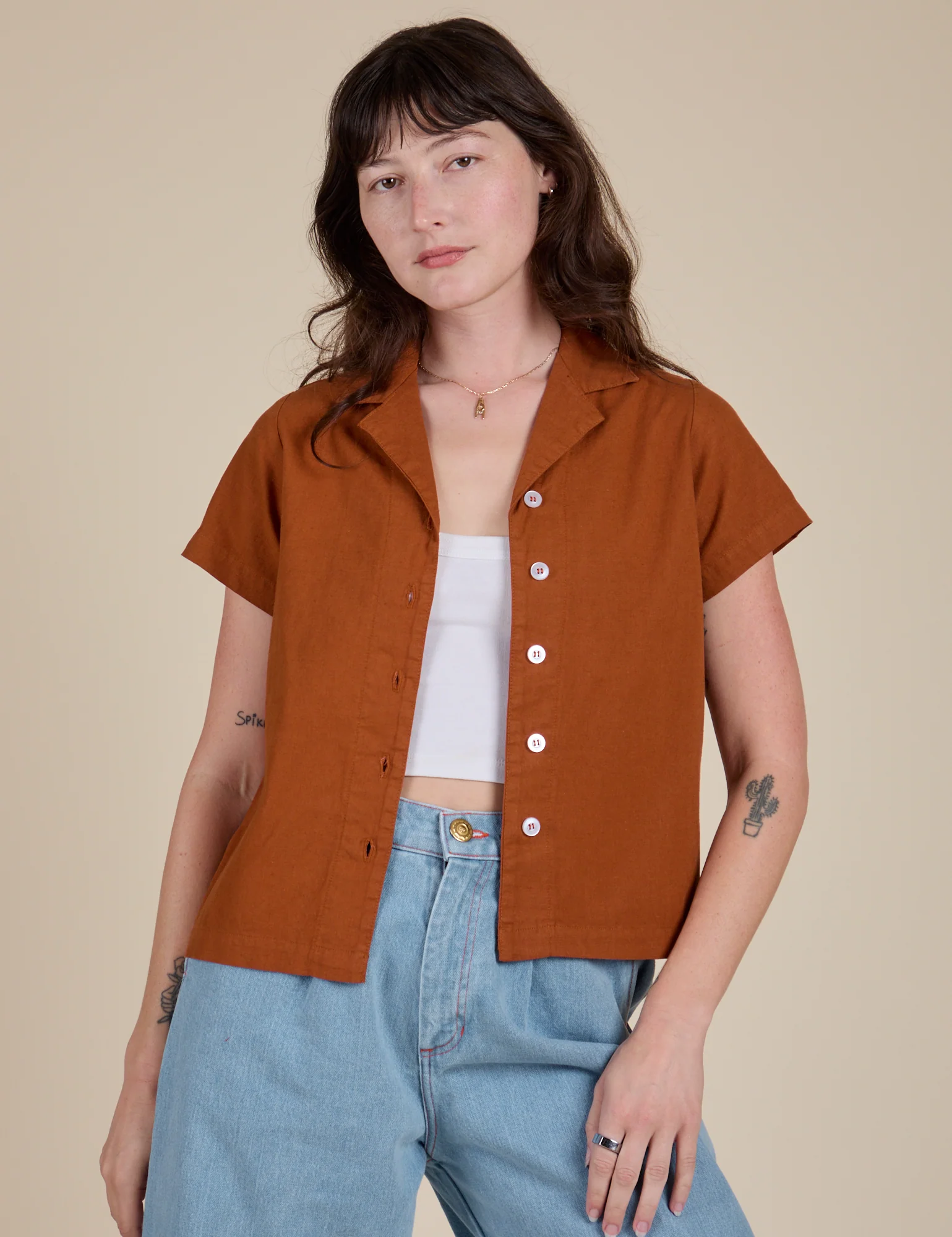 Pantry Button-Up - Burnt Terracotta - Image 10