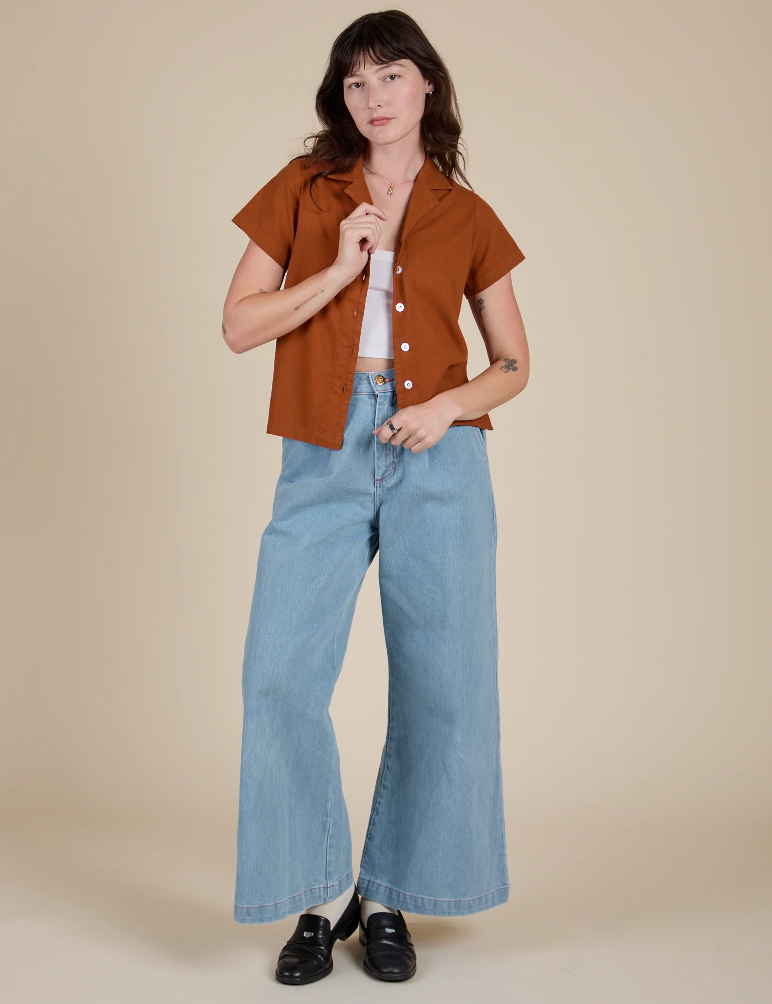 Pantry Button-Up - Burnt Terracotta - Image 11