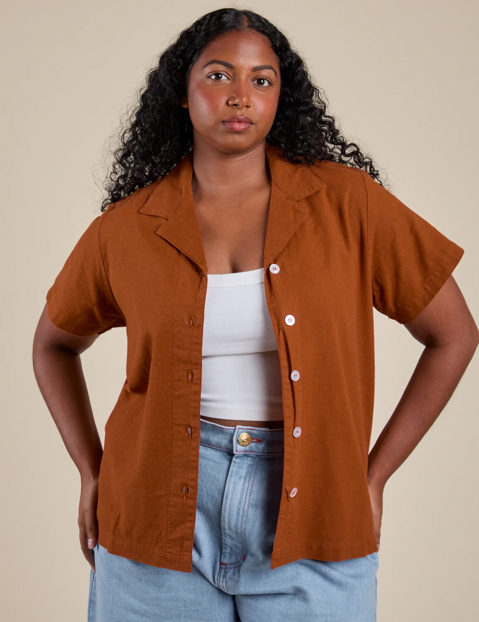 Pantry Button-Up - Burnt Terracotta - Image 19