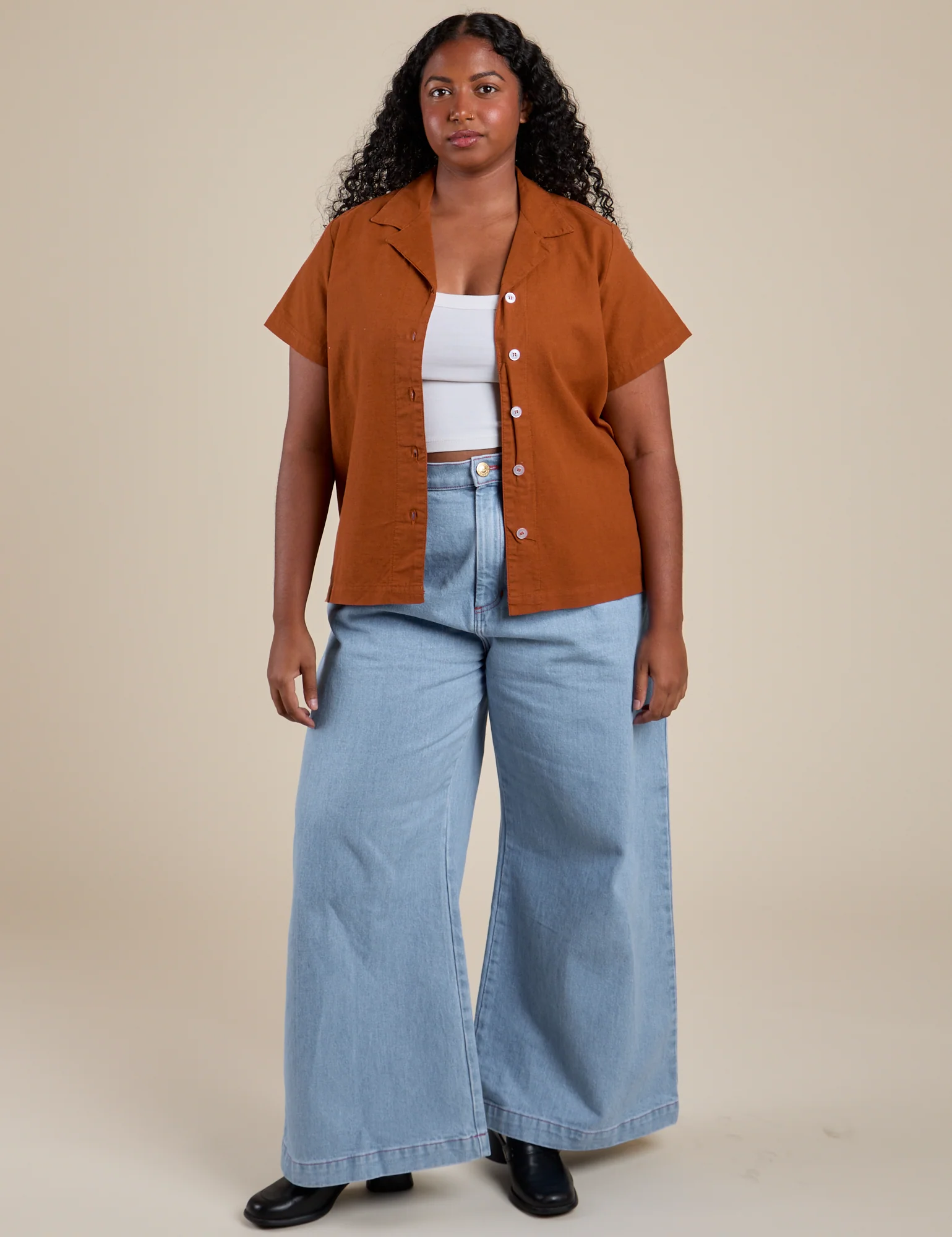 Pantry Button-Up - Burnt Terracotta - Image 20