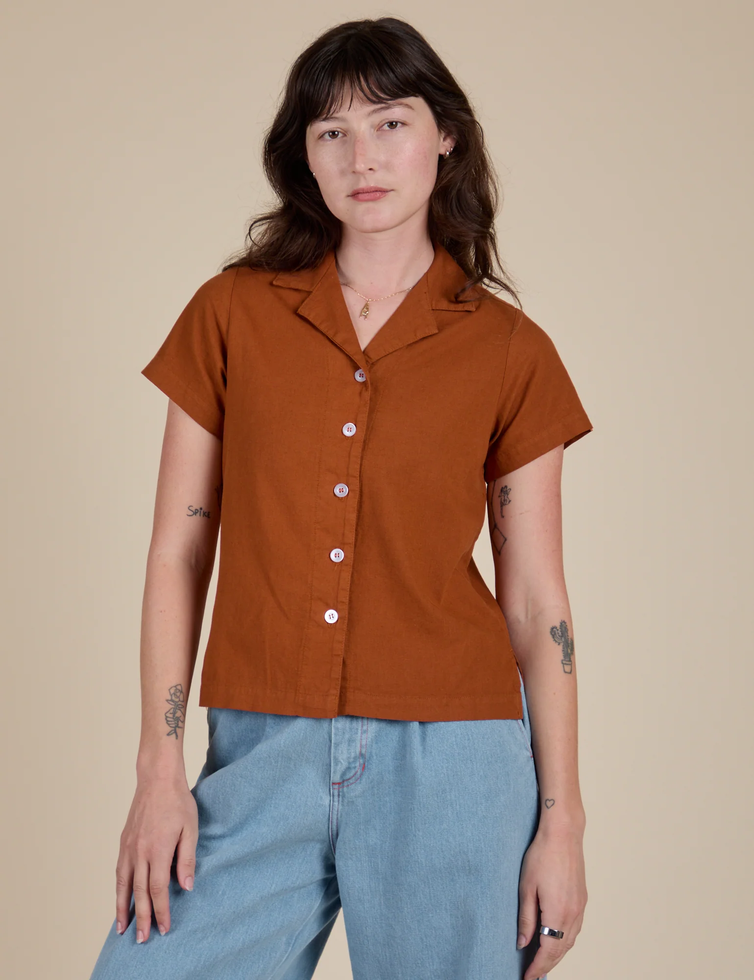 Pantry Button-Up - Burnt Terracotta - Image 3