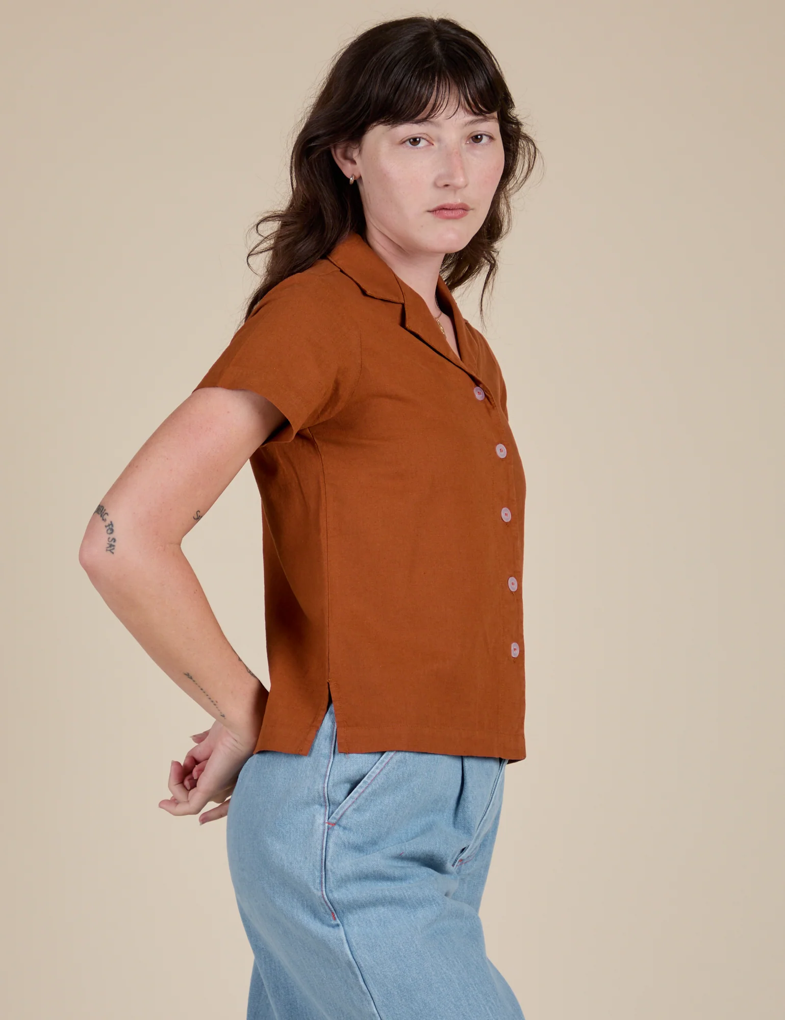 Pantry Button-Up - Burnt Terracotta - Image 5