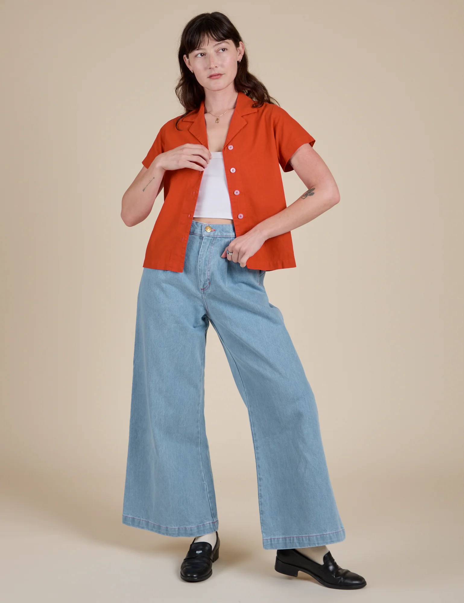Pantry Button-Up - Chili Red - Image 11