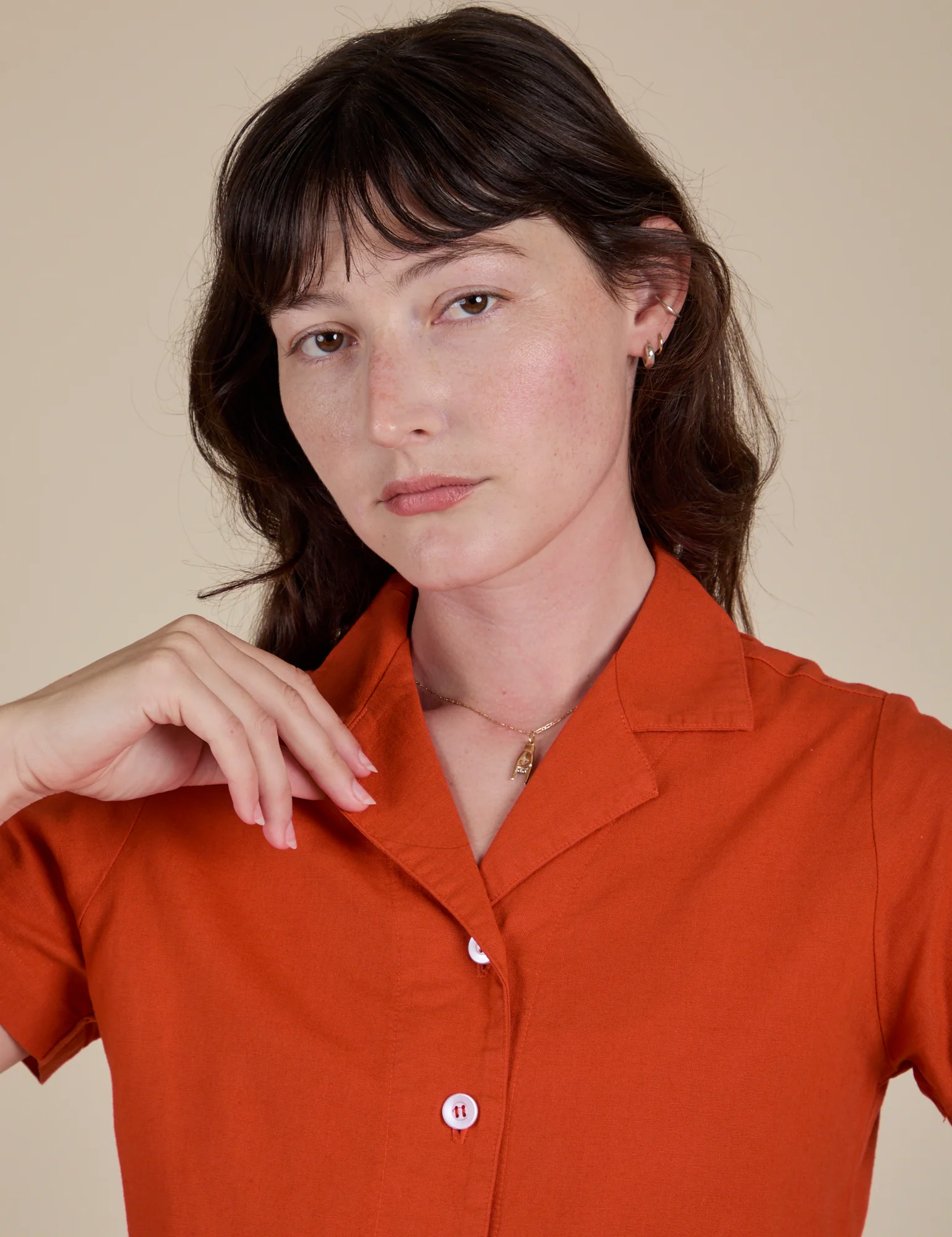 Pantry Button-Up - Chili Red - Image 14
