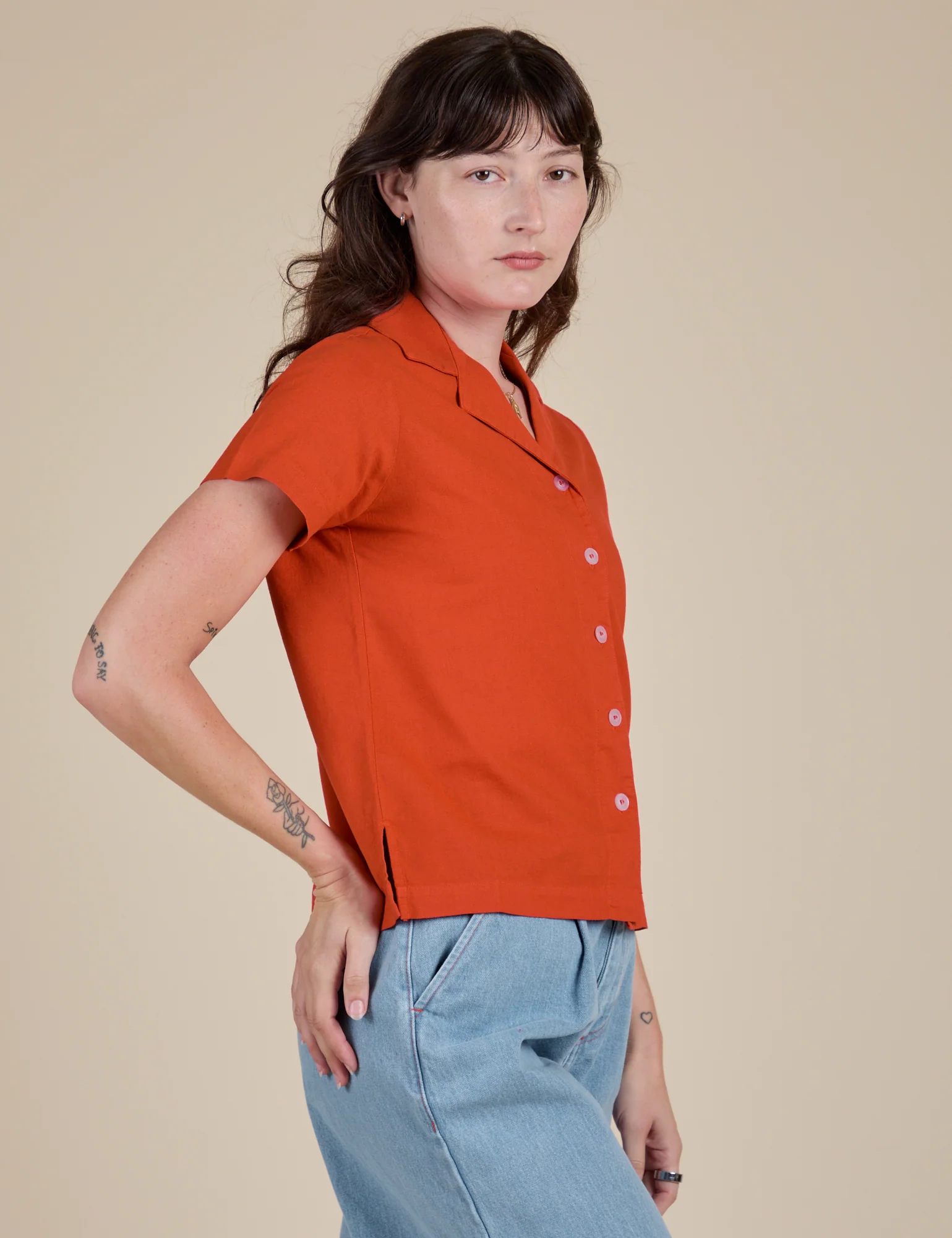 Pantry Button-Up - Chili Red - Image 16