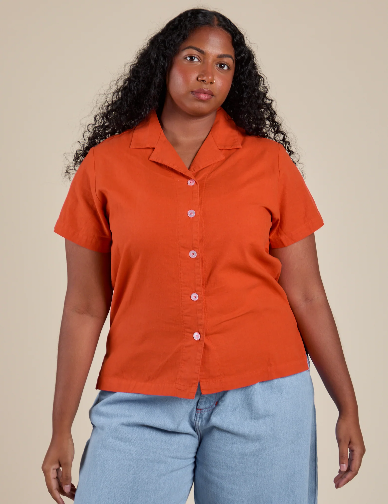 Pantry Button-Up - Chili Red - Image 4