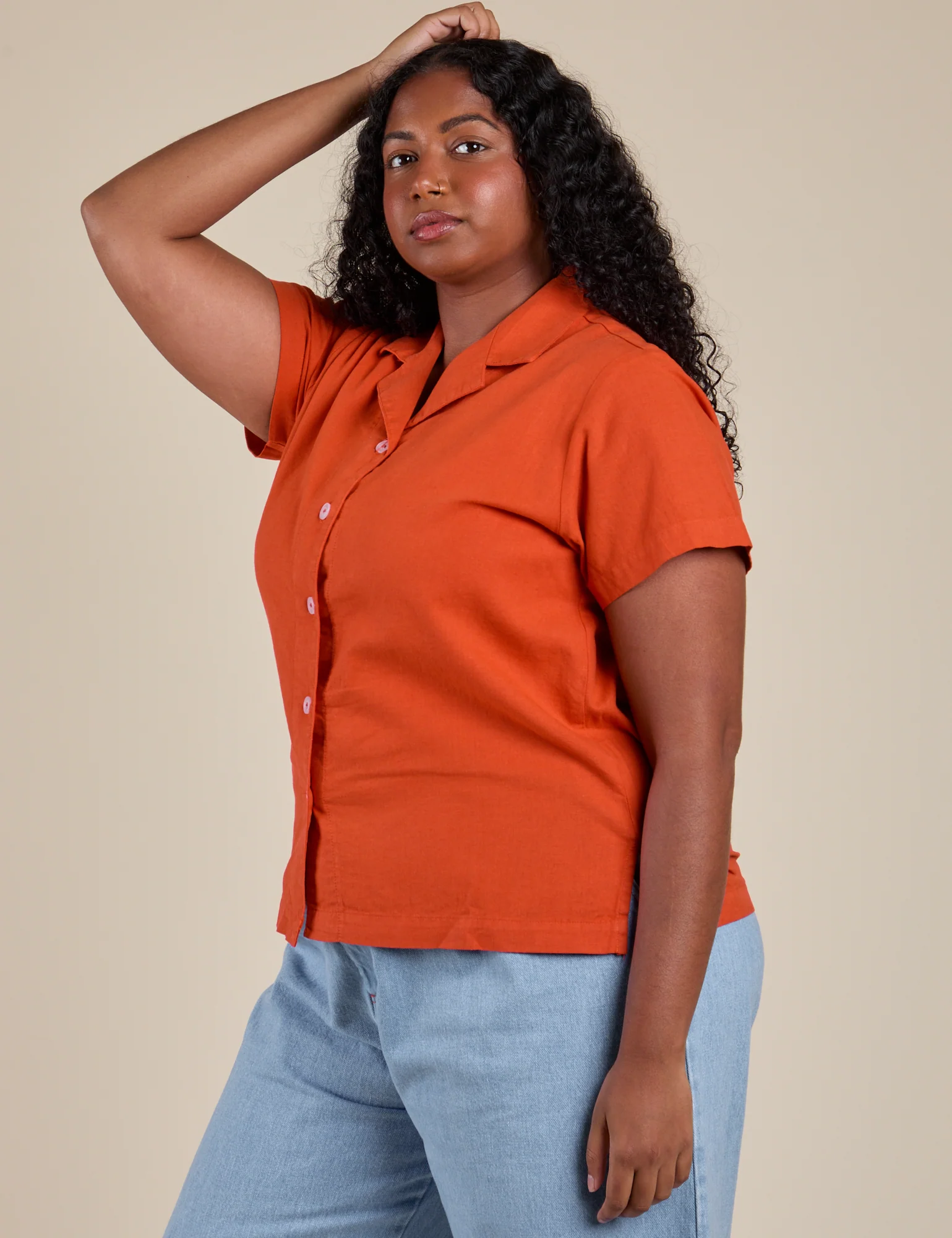 Pantry Button-Up - Chili Red - Image 6