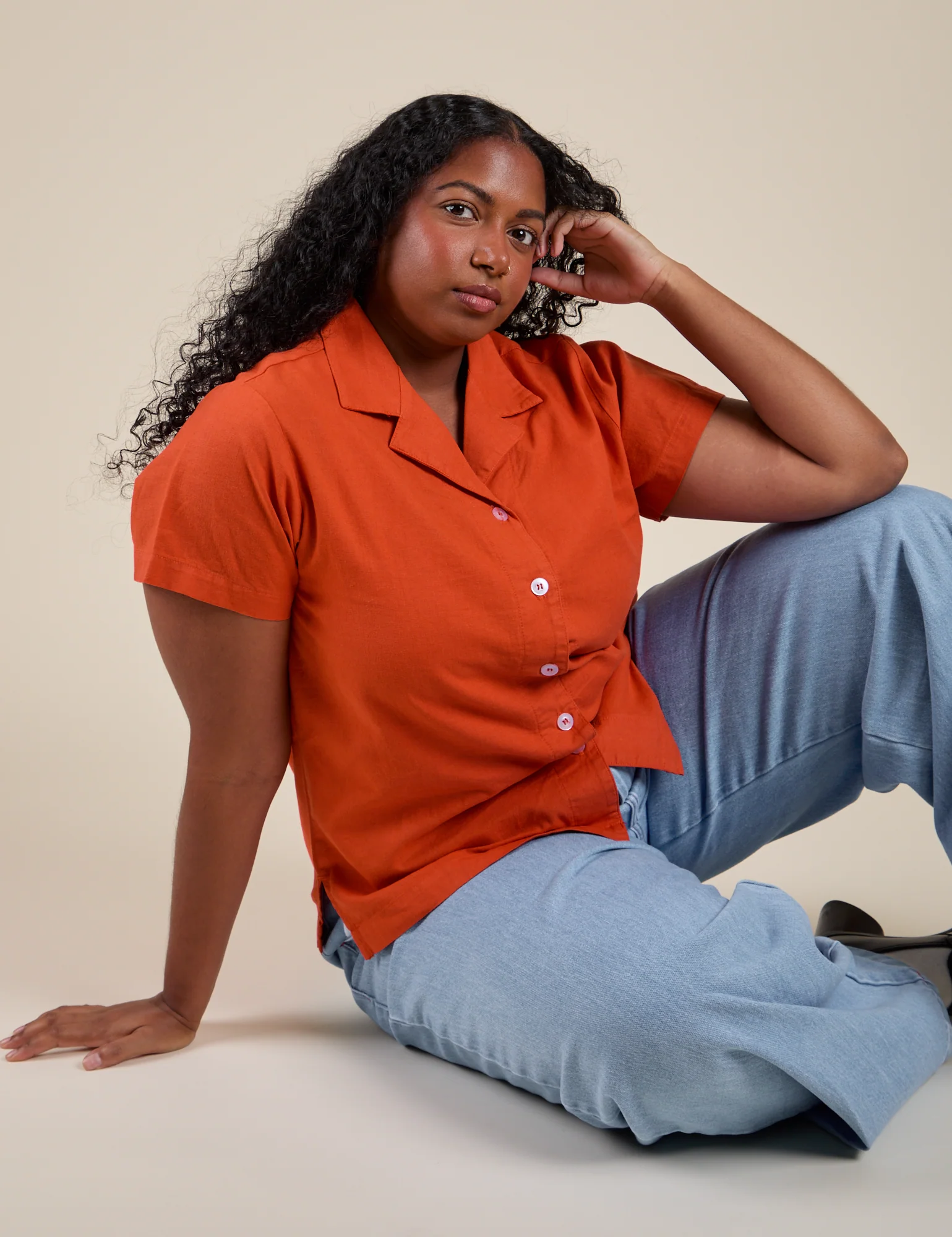 Pantry Button-Up - Chili Red - Image 9