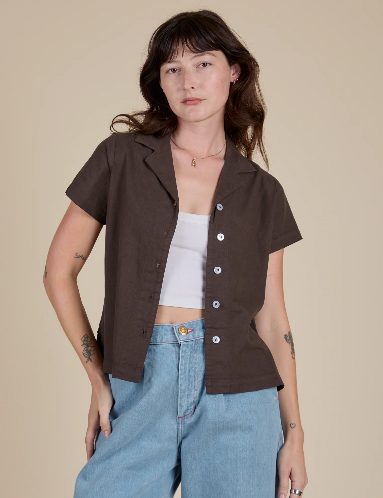 Pantry Button-Up - Espresso Brown - Image 19