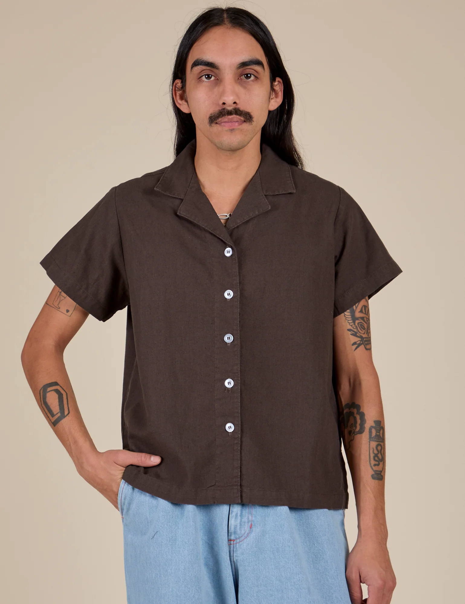 Pantry Button-Up - Espresso Brown - Image 3