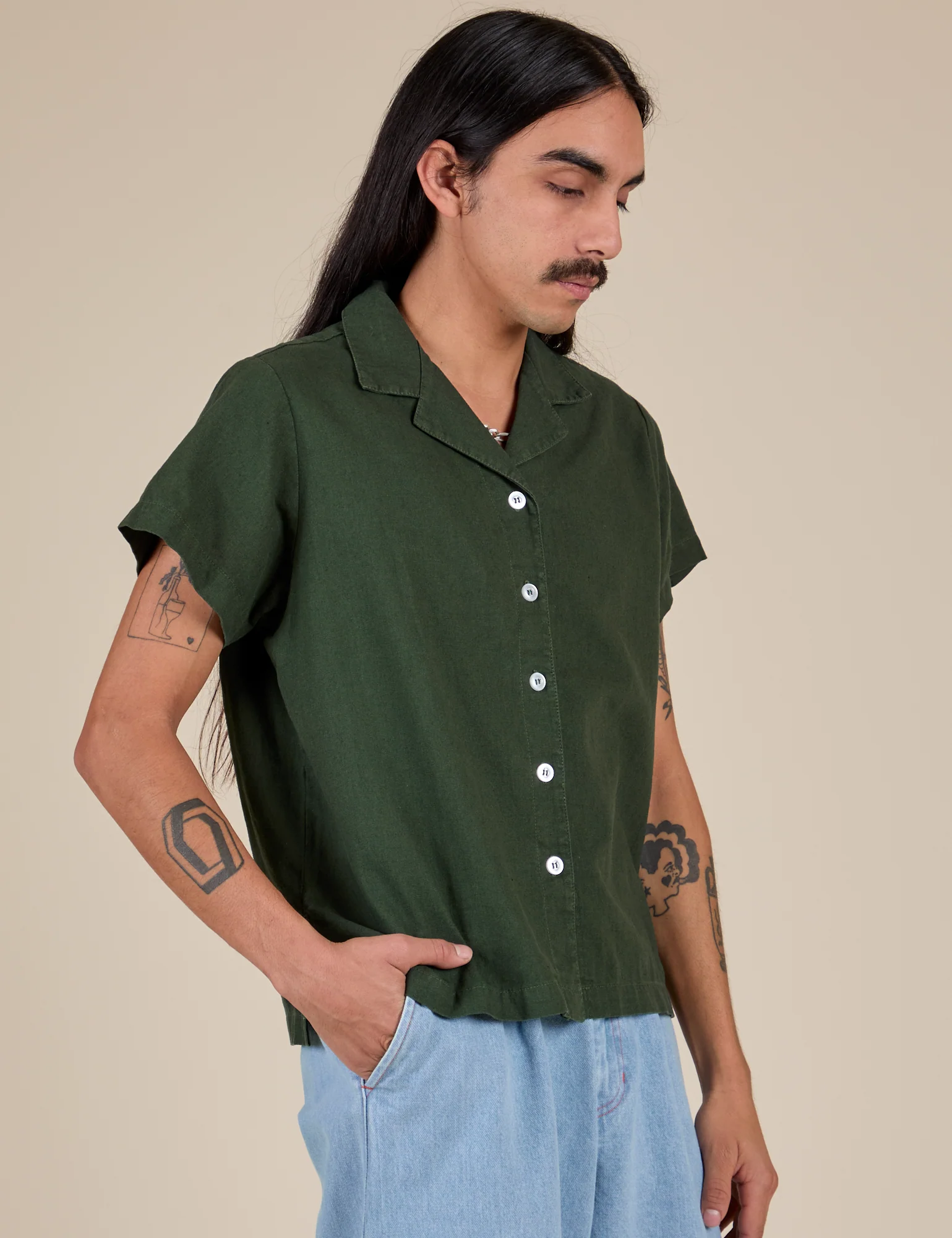 Pantry Button-Up - Swamp Green - Image 9