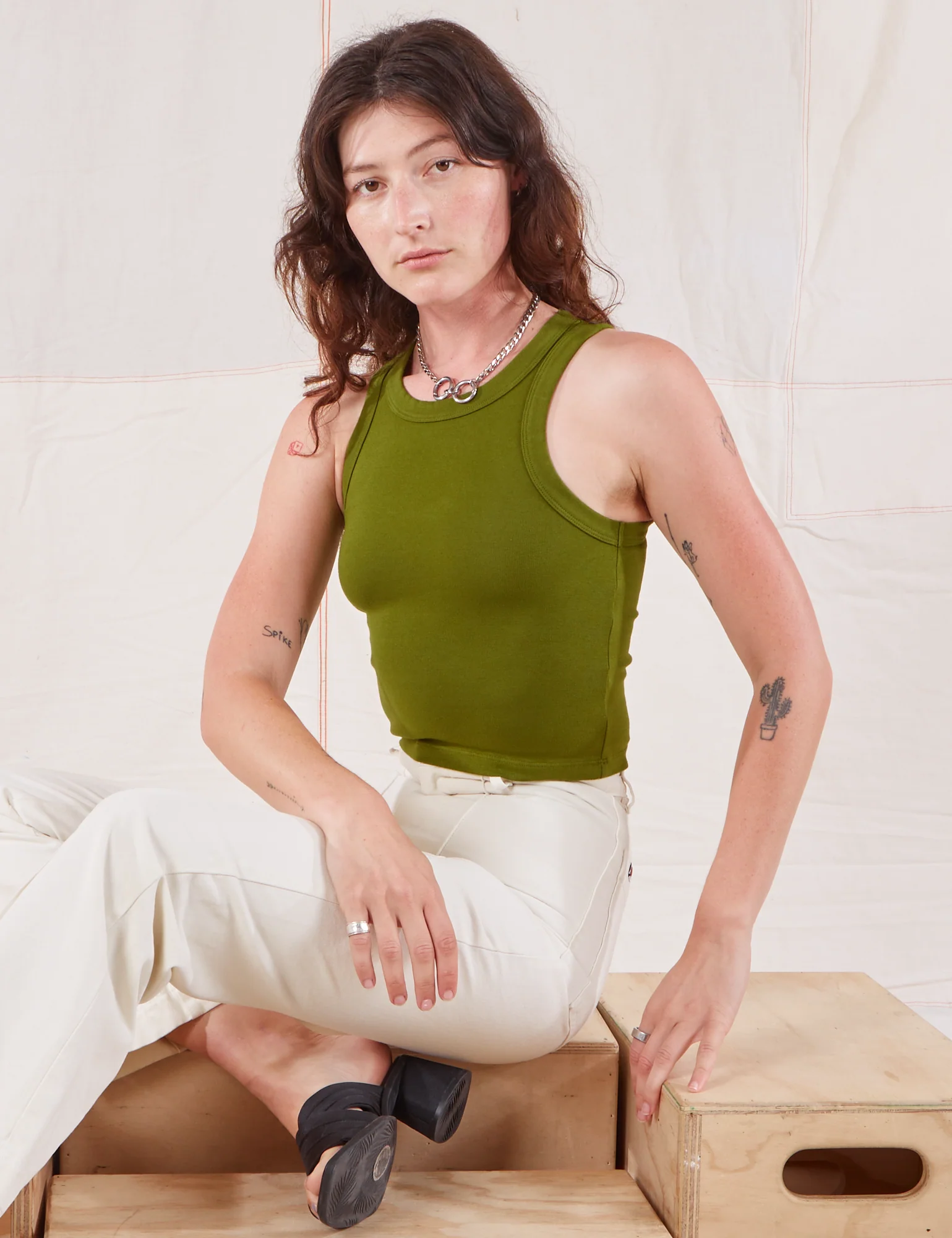 Racerback Tank - Summer Olive - Image 14