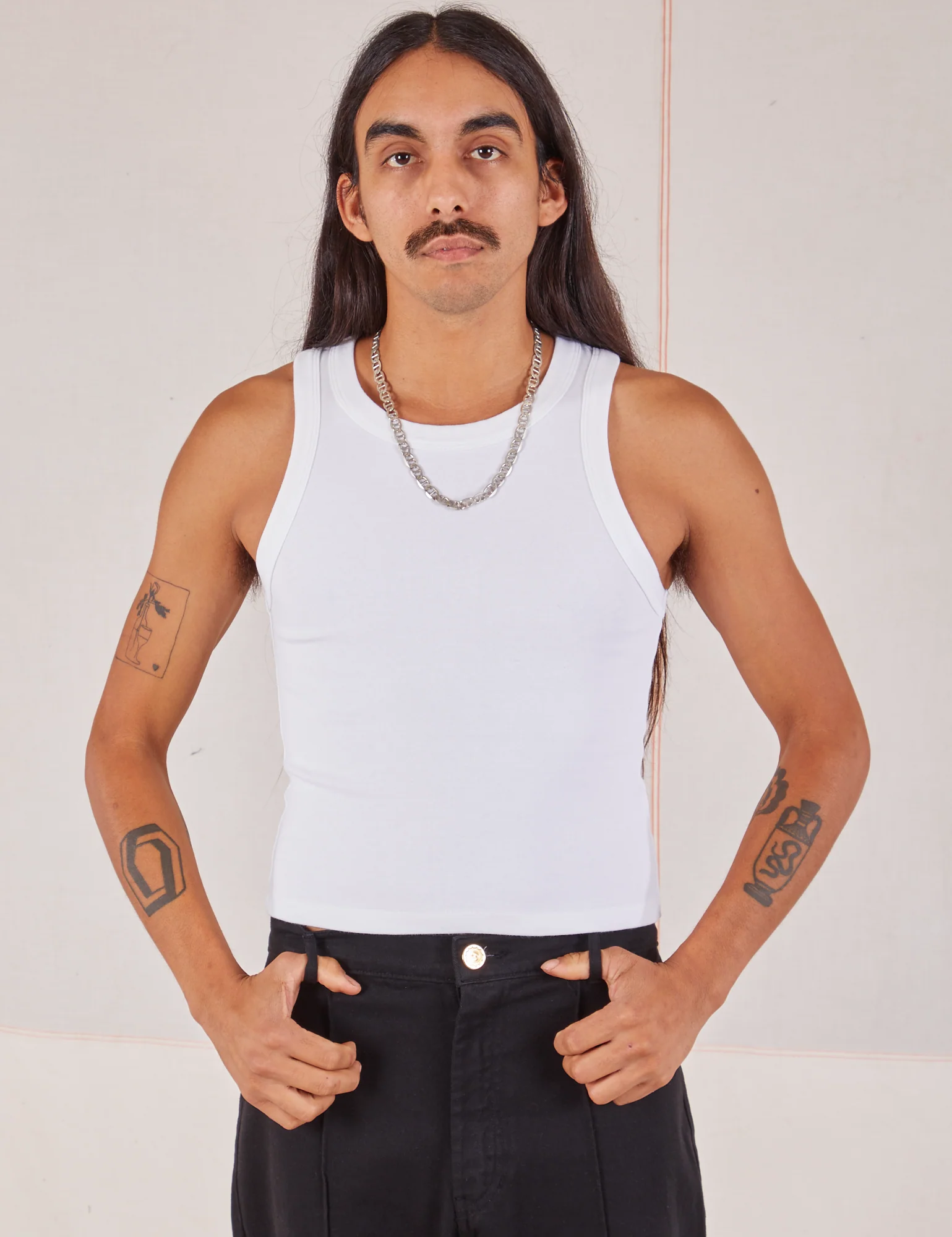 Racerback Tank - Vintage Tee White - Image 10