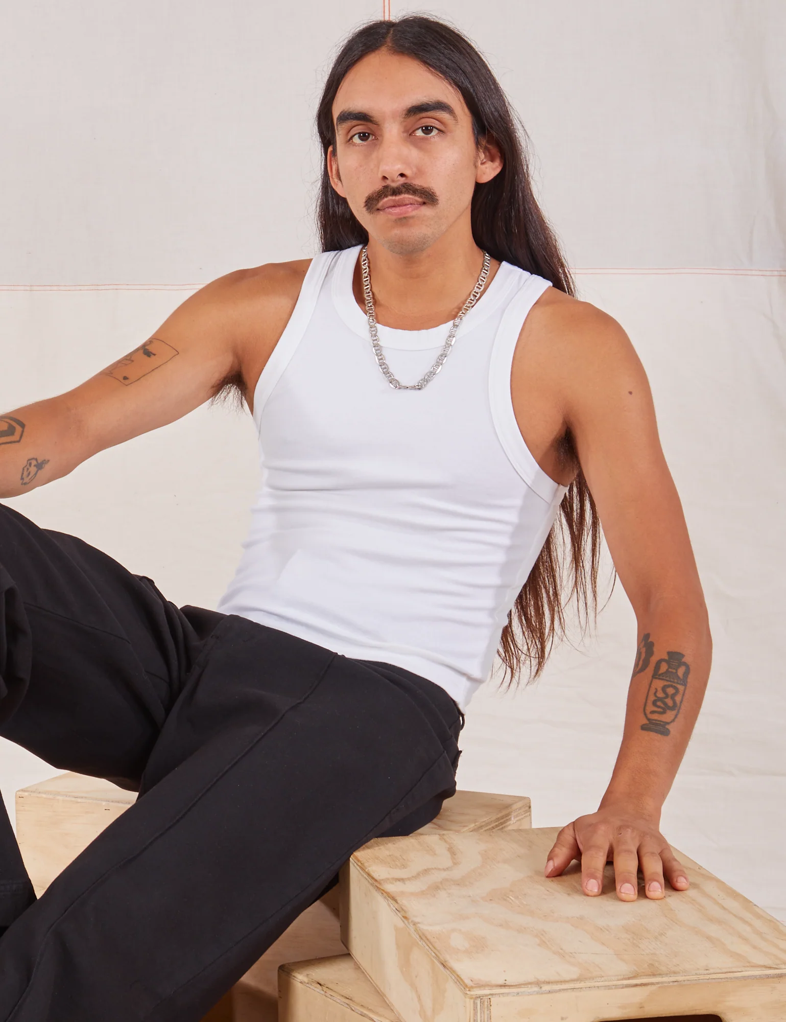 Racerback Tank - Vintage Tee White - Image 13