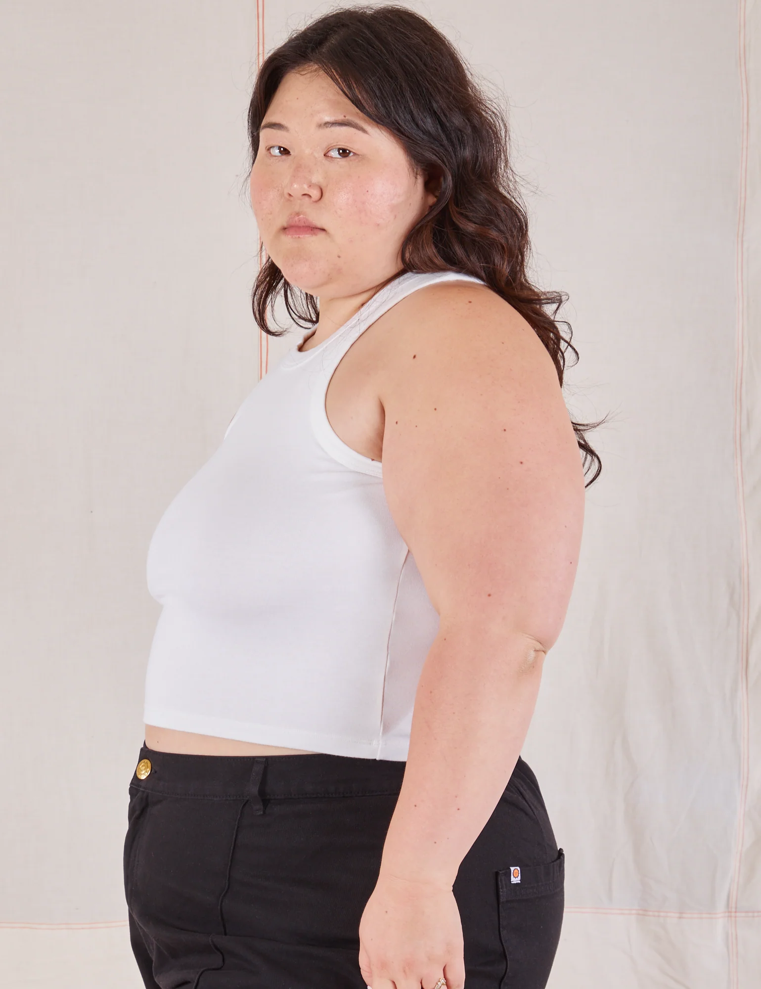 Racerback Tank - Vintage Tee White - Image 15