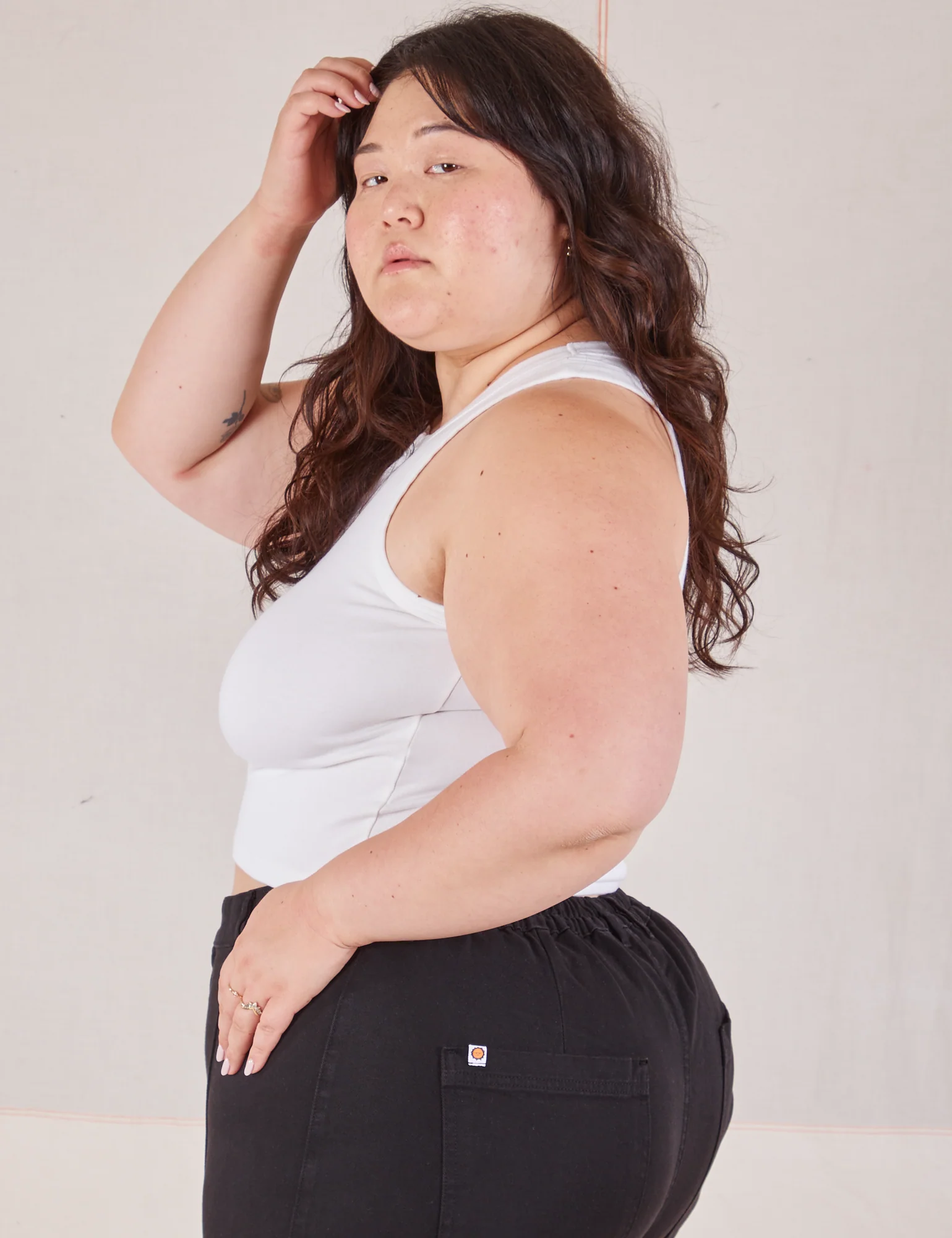 Racerback Tank - Vintage Tee White - Image 18