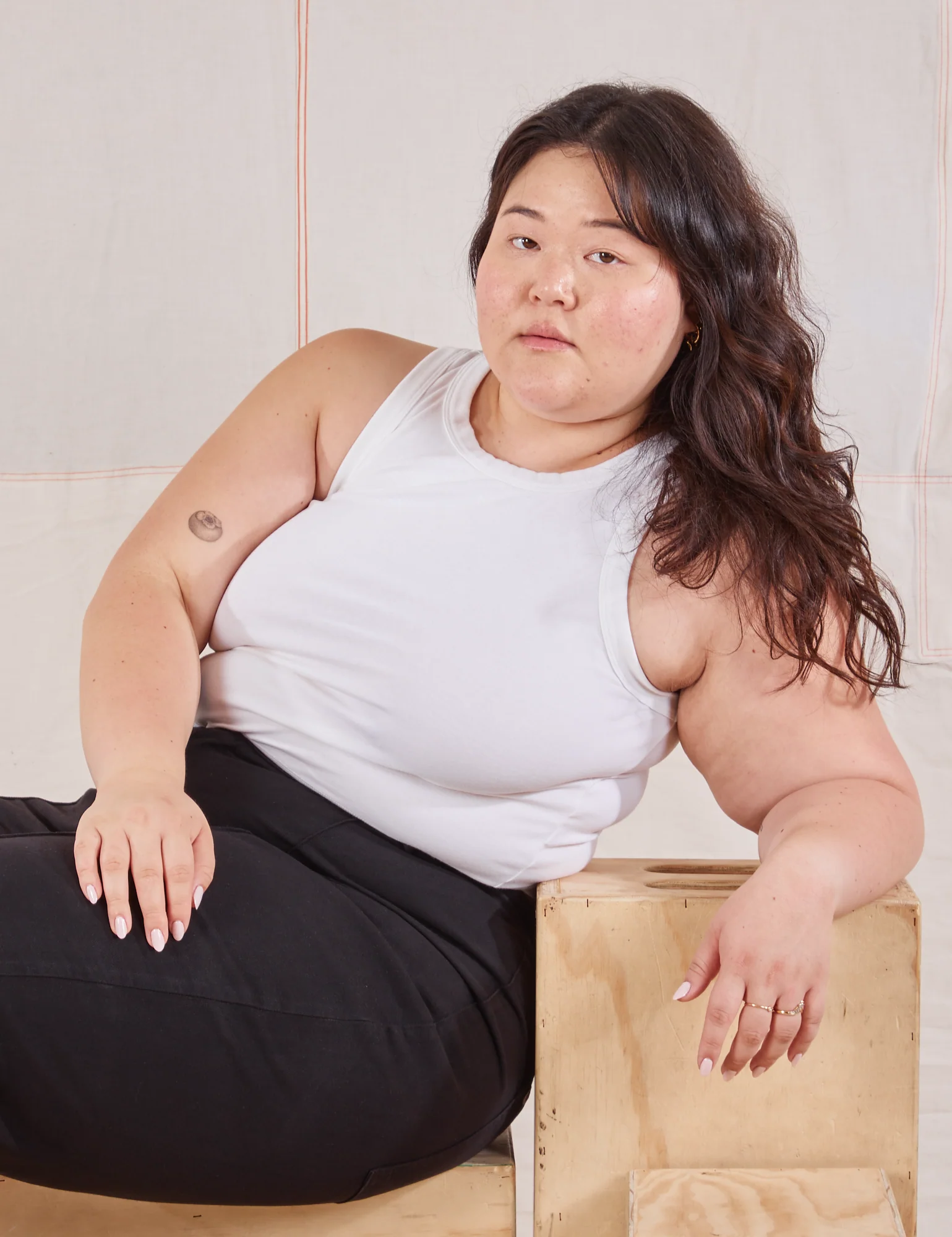 Racerback Tank - Vintage Tee White - Image 19