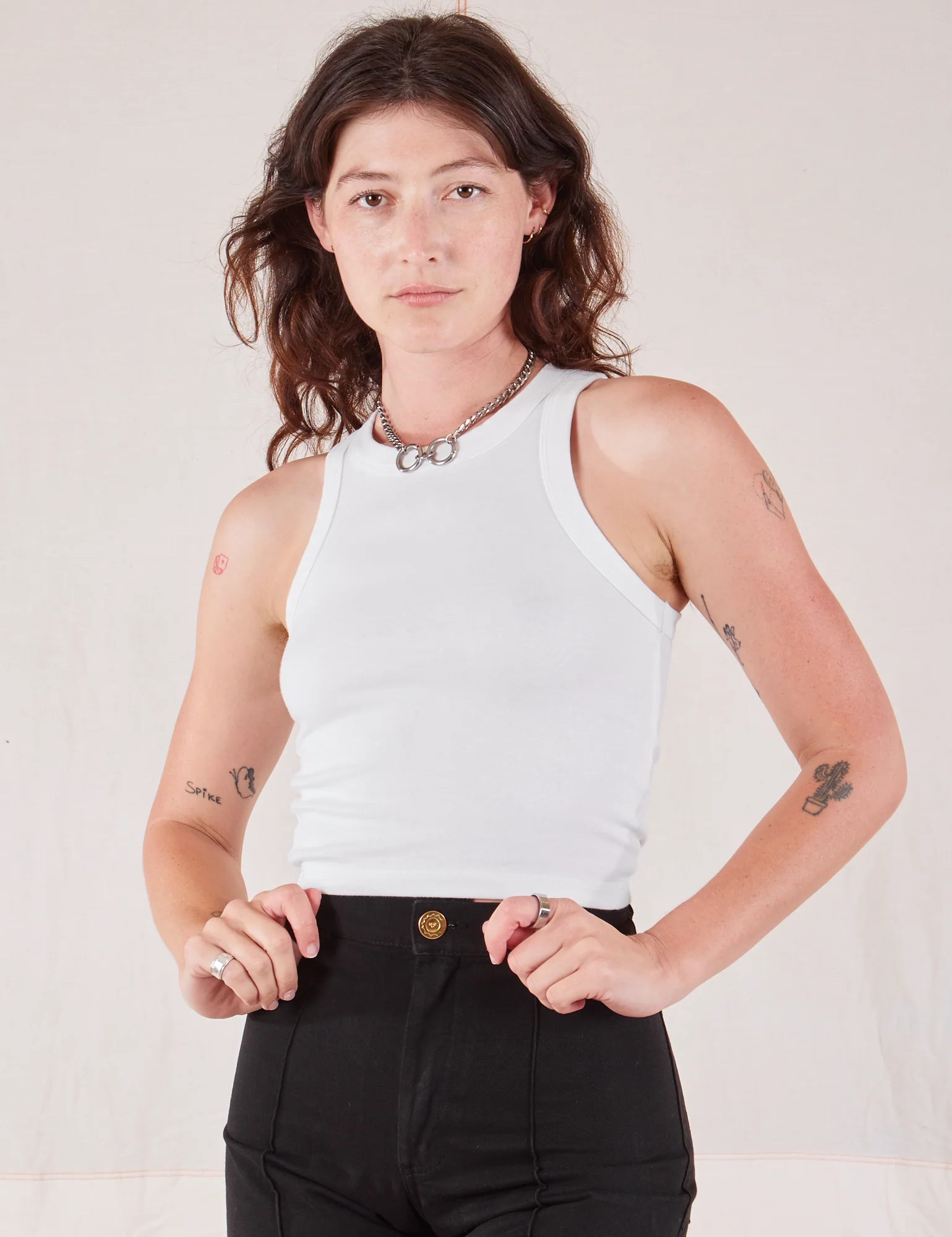 Racerback Tank - Vintage Tee White - Image 20