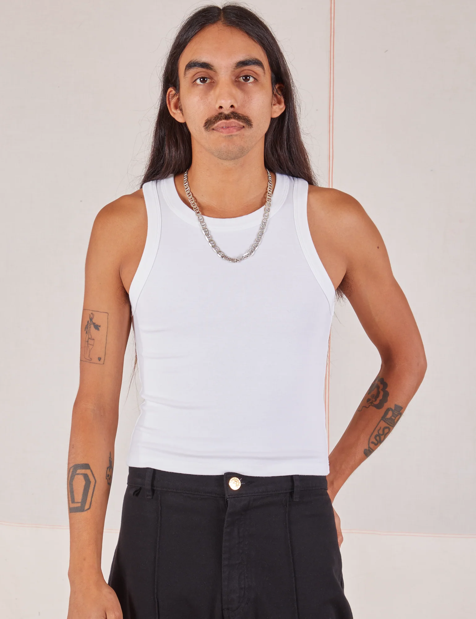 Racerback Tank - Vintage Tee White - Image 8
