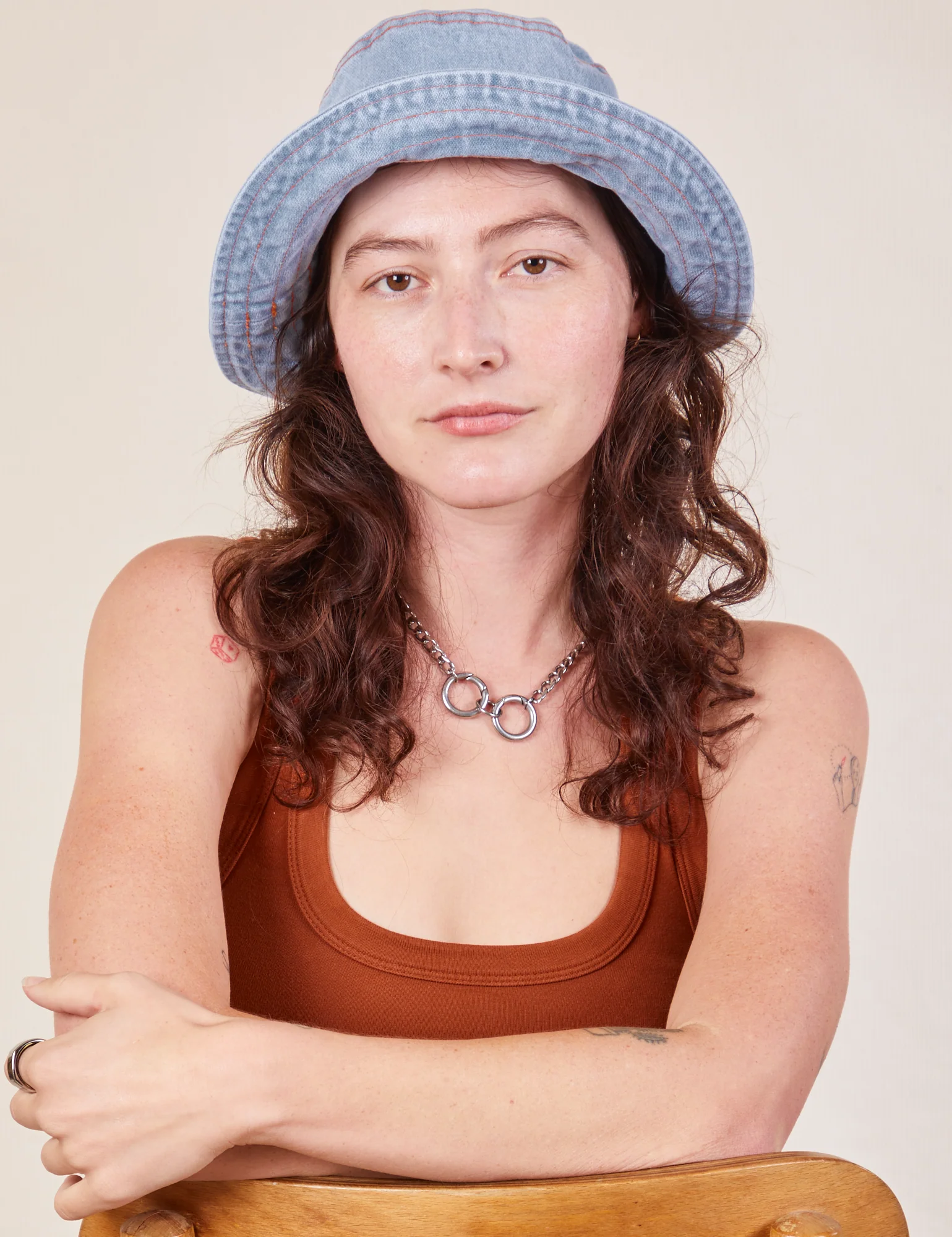 Wide Brim Bucket Hats - Indigo Denim - Image 12