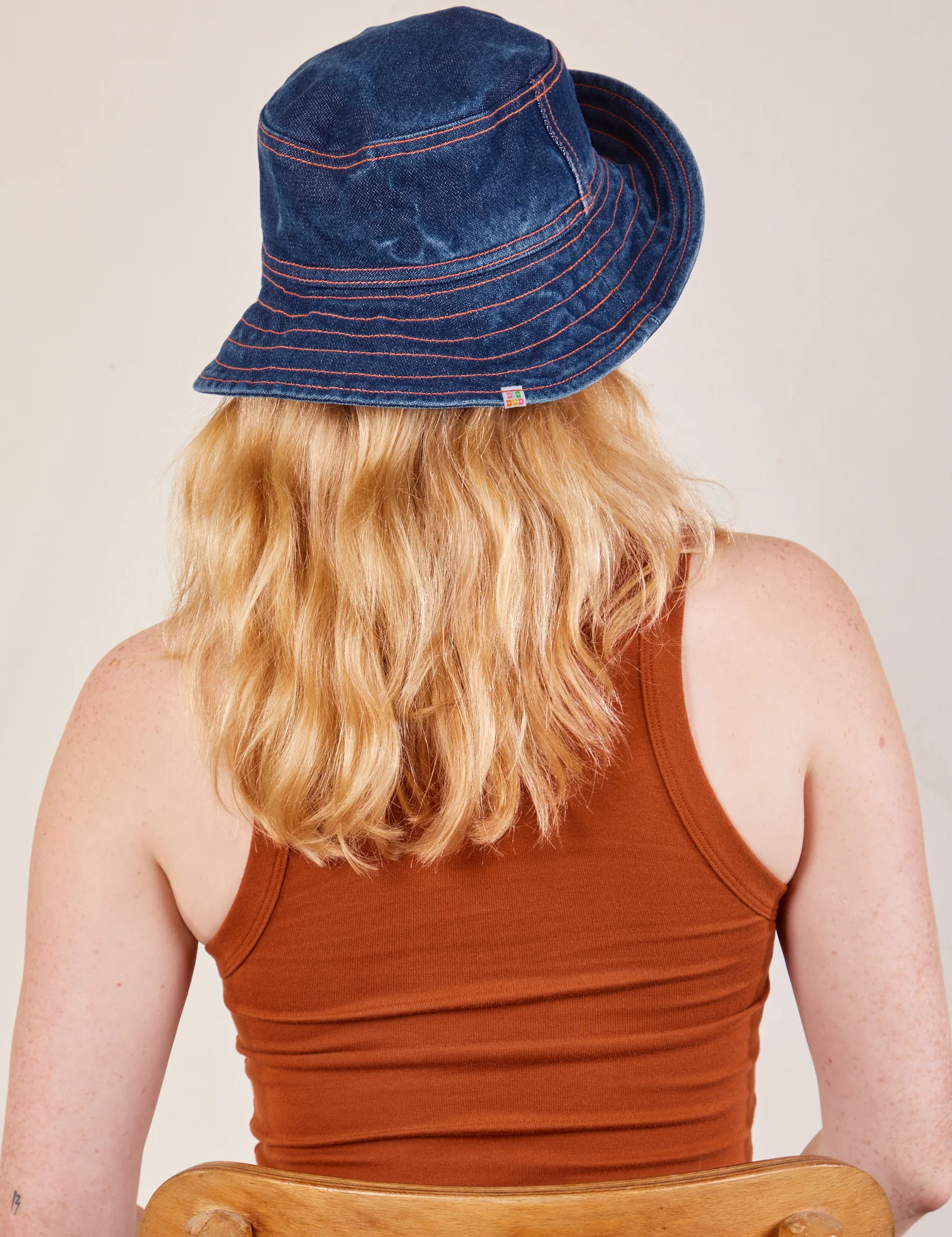 Wide Brim Bucket Hats - Indigo Denim - Image 6