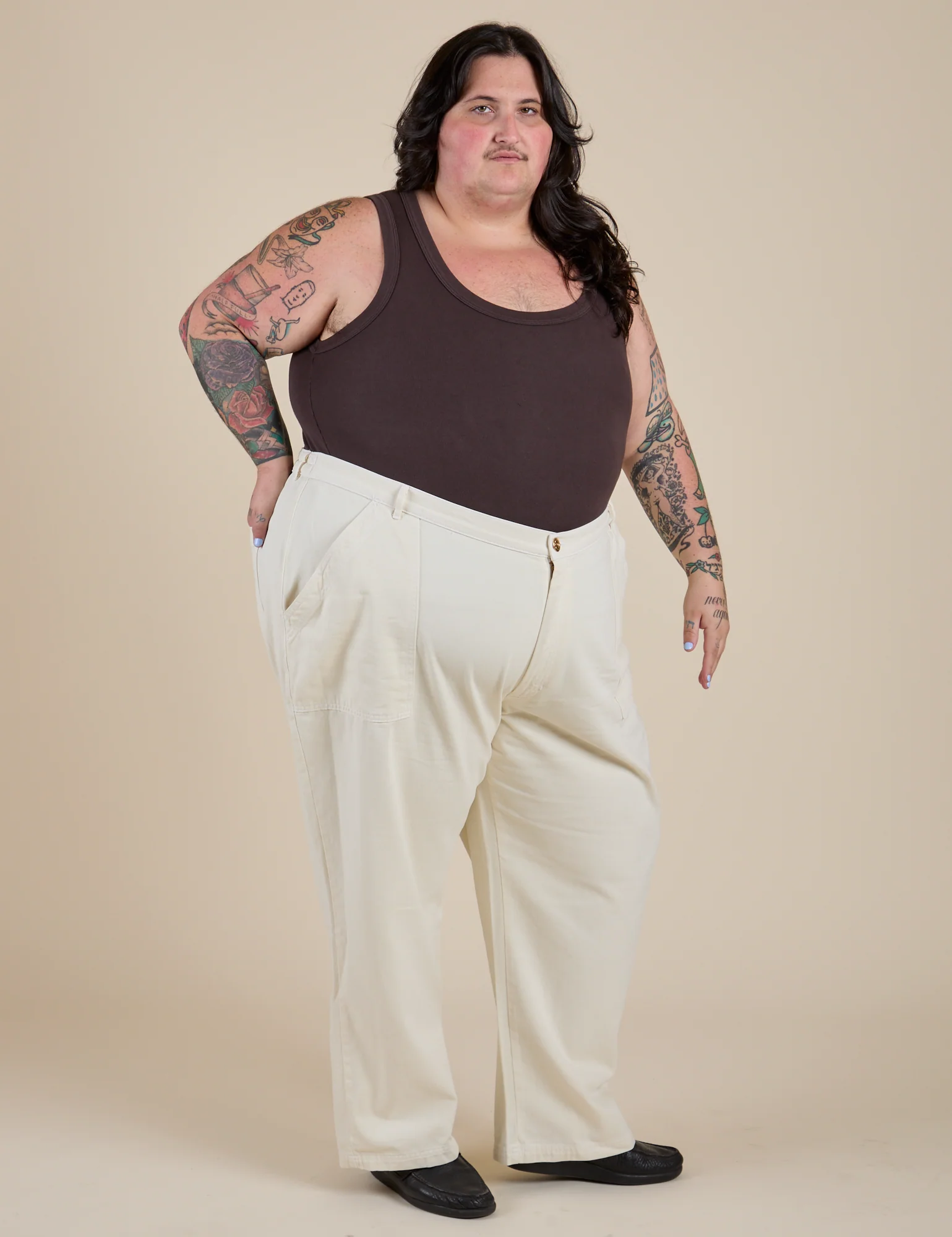 Work Pants - Vintage Tee White - Image 11