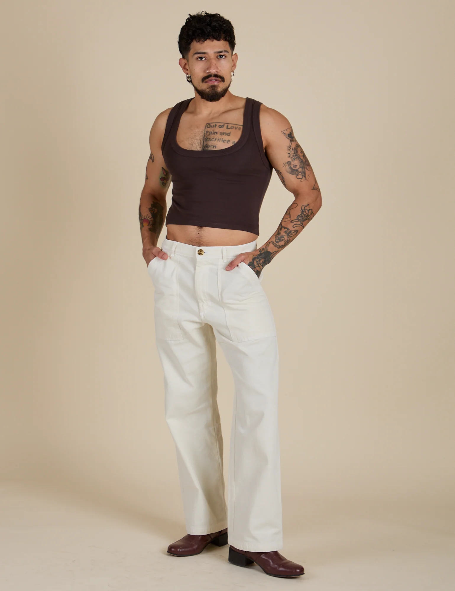 Work Pants - Vintage Tee White - Image 14
