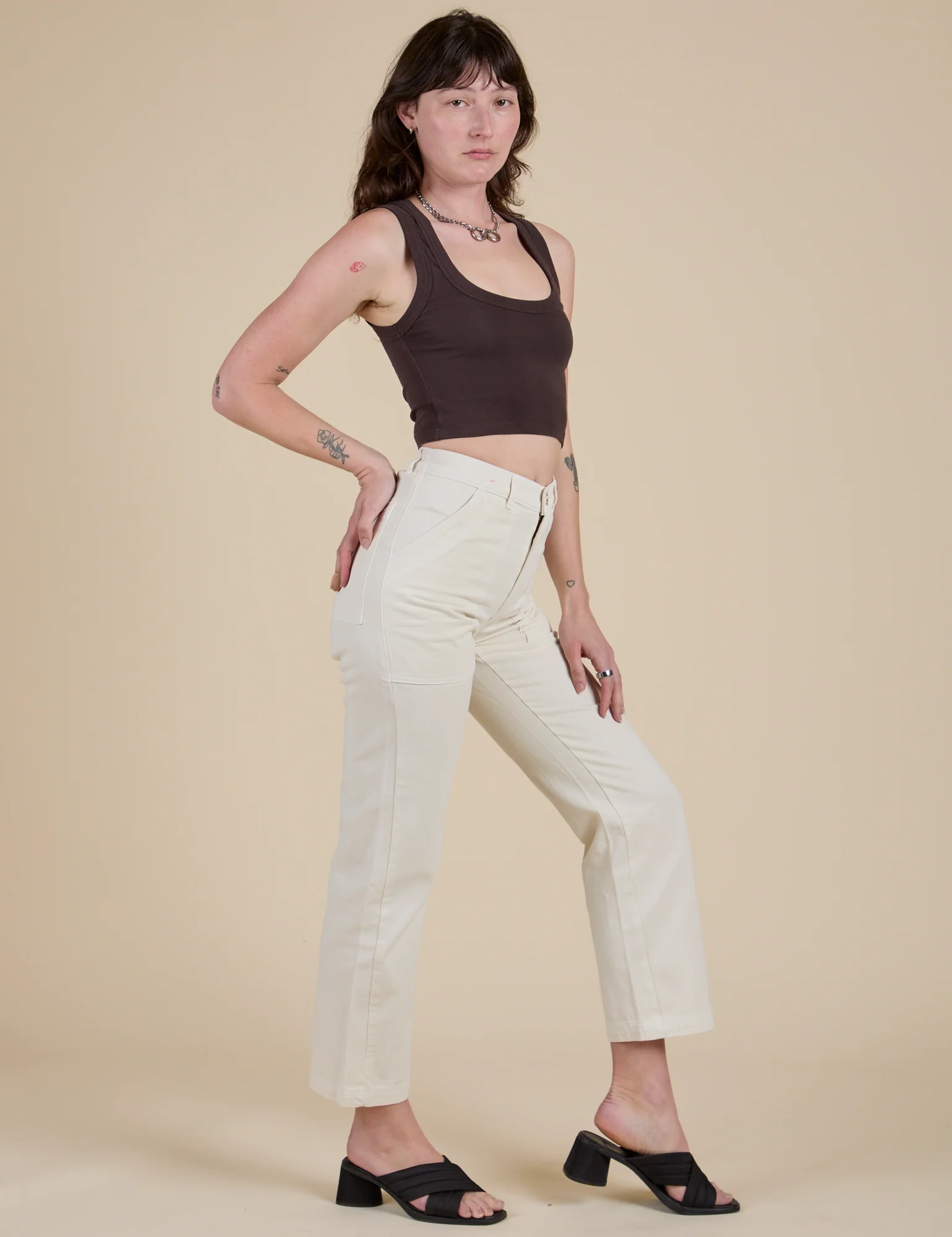 Work Pants - Vintage Tee White - Image 4