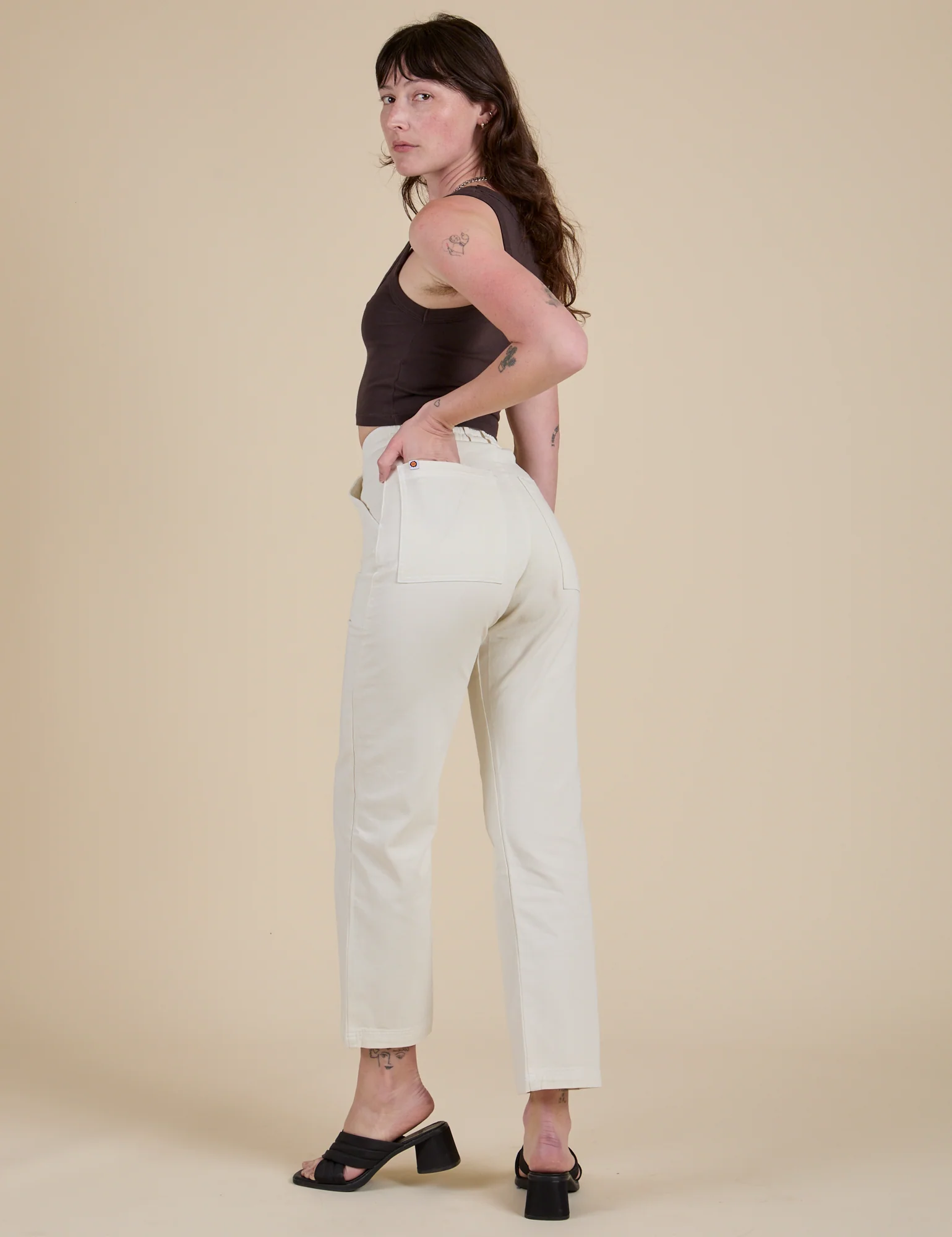 Work Pants - Vintage Tee White - Image 5