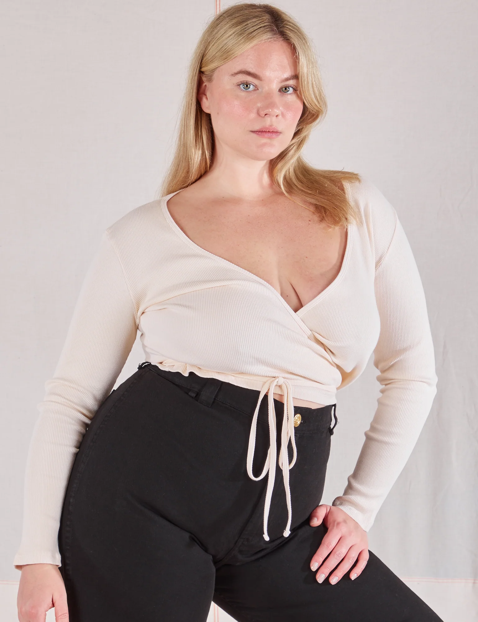 Wrap Top - Vintage Tee Off-White - Image 10