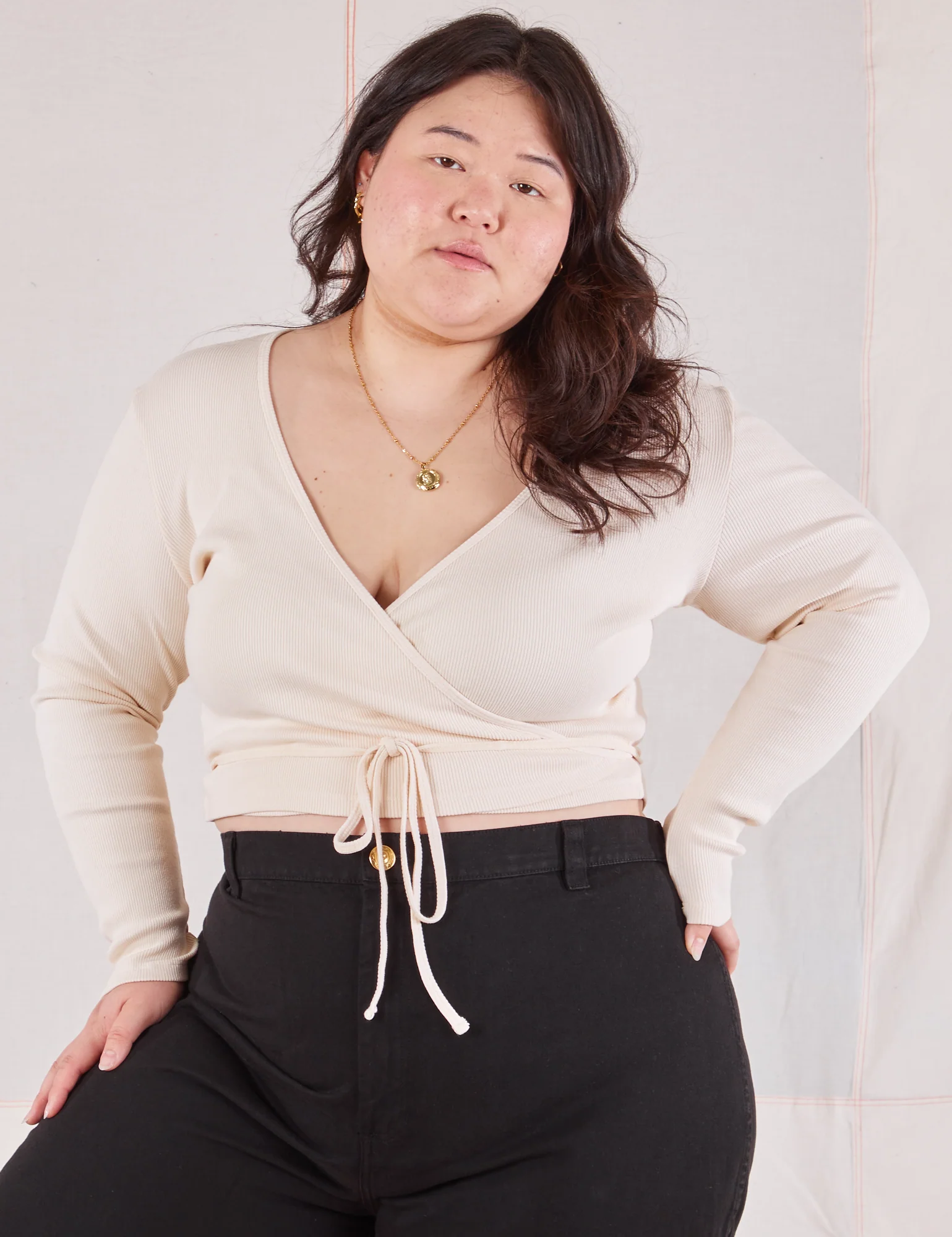 Wrap Top - Vintage Tee Off-White - Image 13