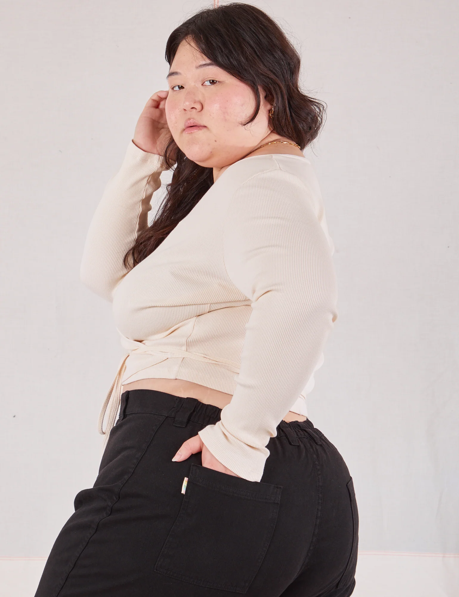 Wrap Top - Vintage Tee Off-White - Image 17