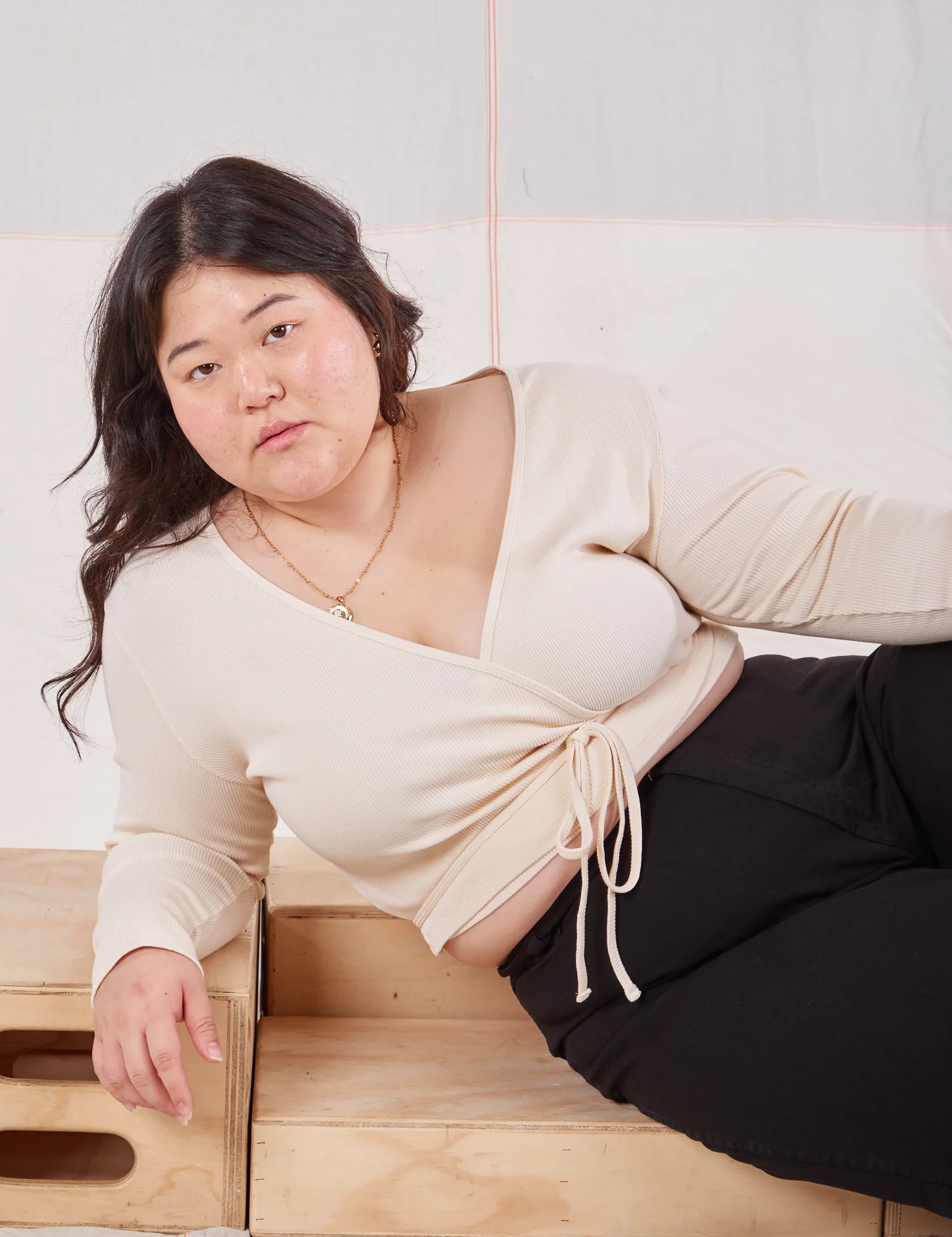 Wrap Top - Vintage Tee Off-White - Image 19