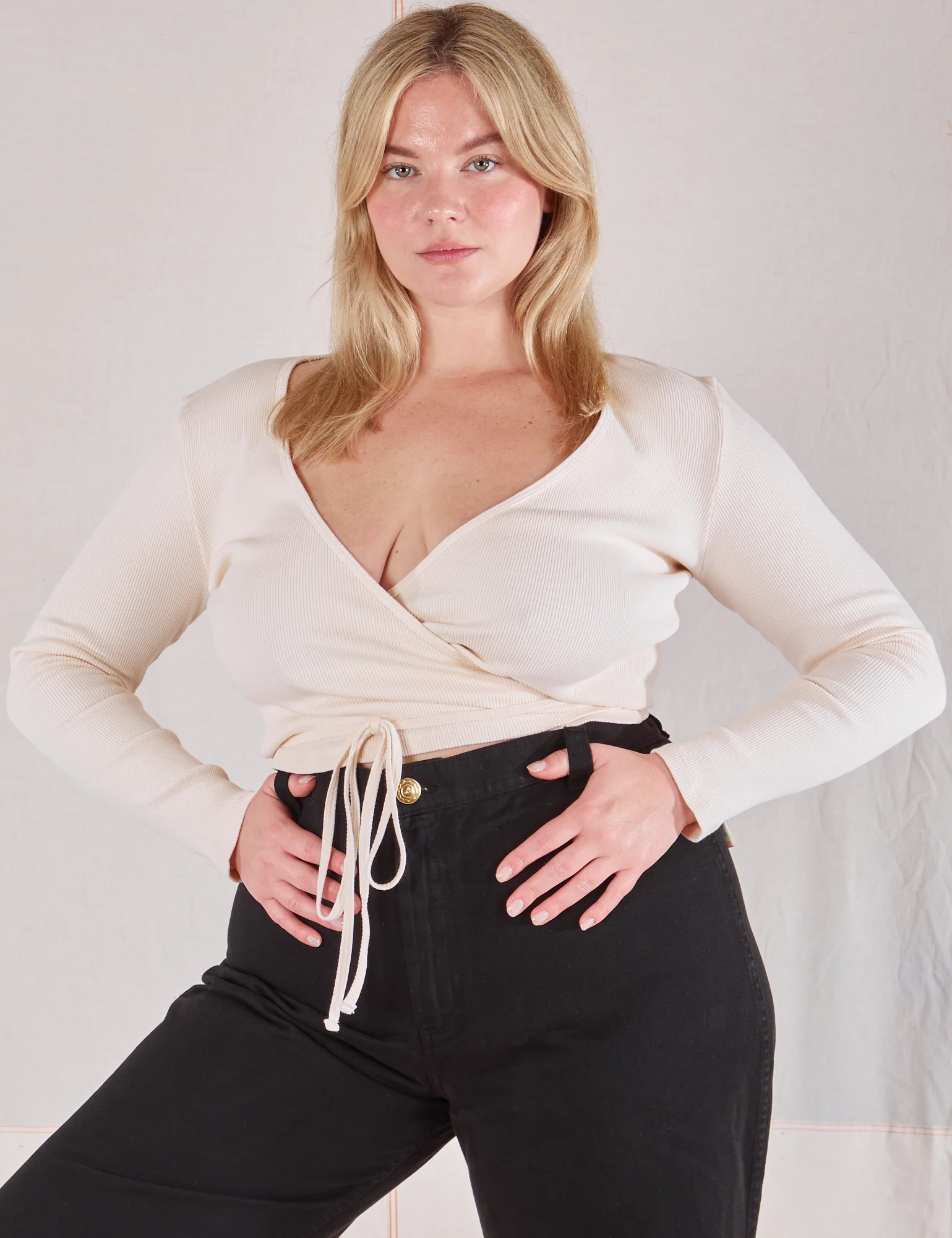 Wrap Top - Vintage Tee Off-White - Image 8
